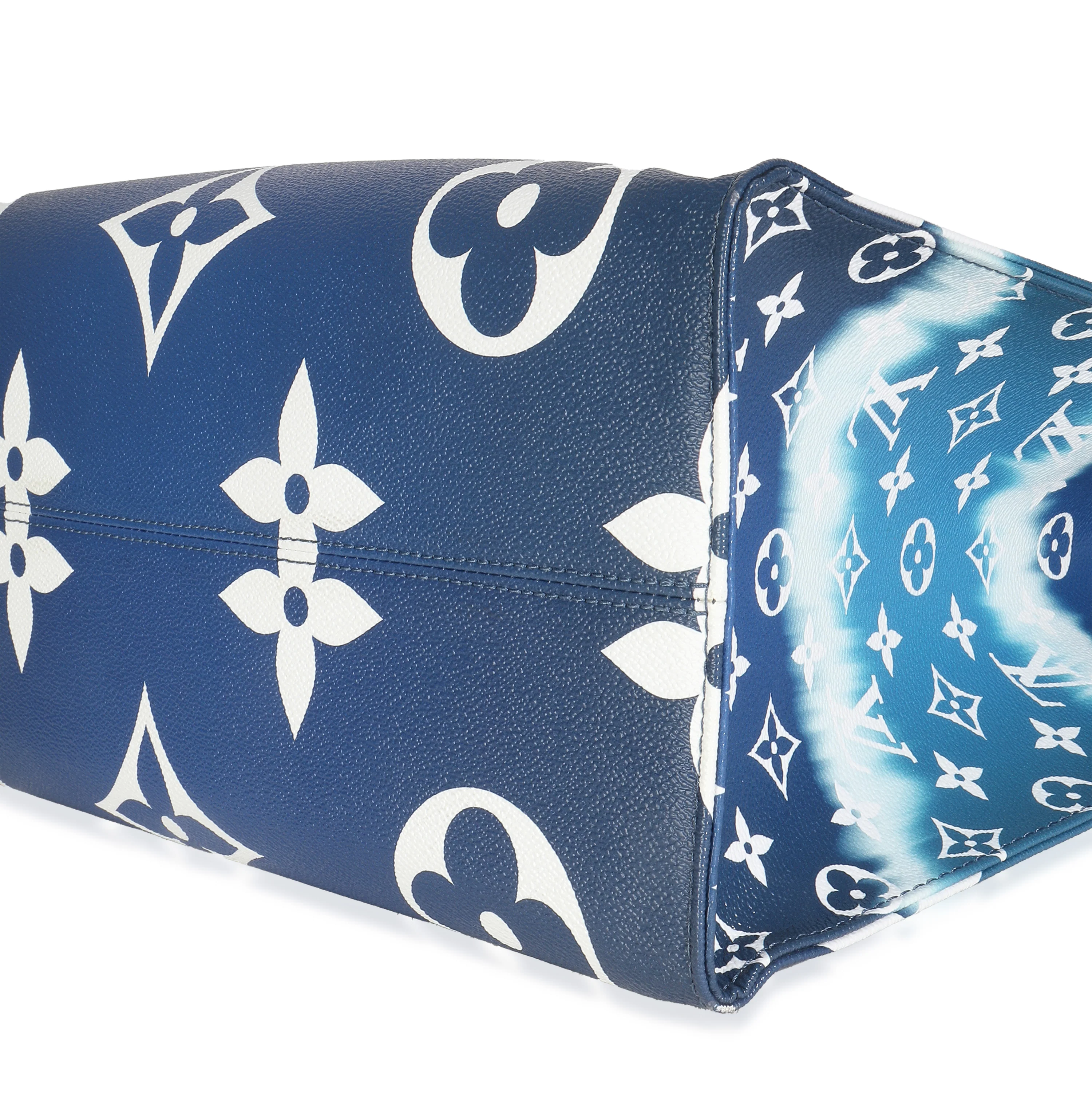Blue Monogram Escale Canvas Onthego GM - Image 7