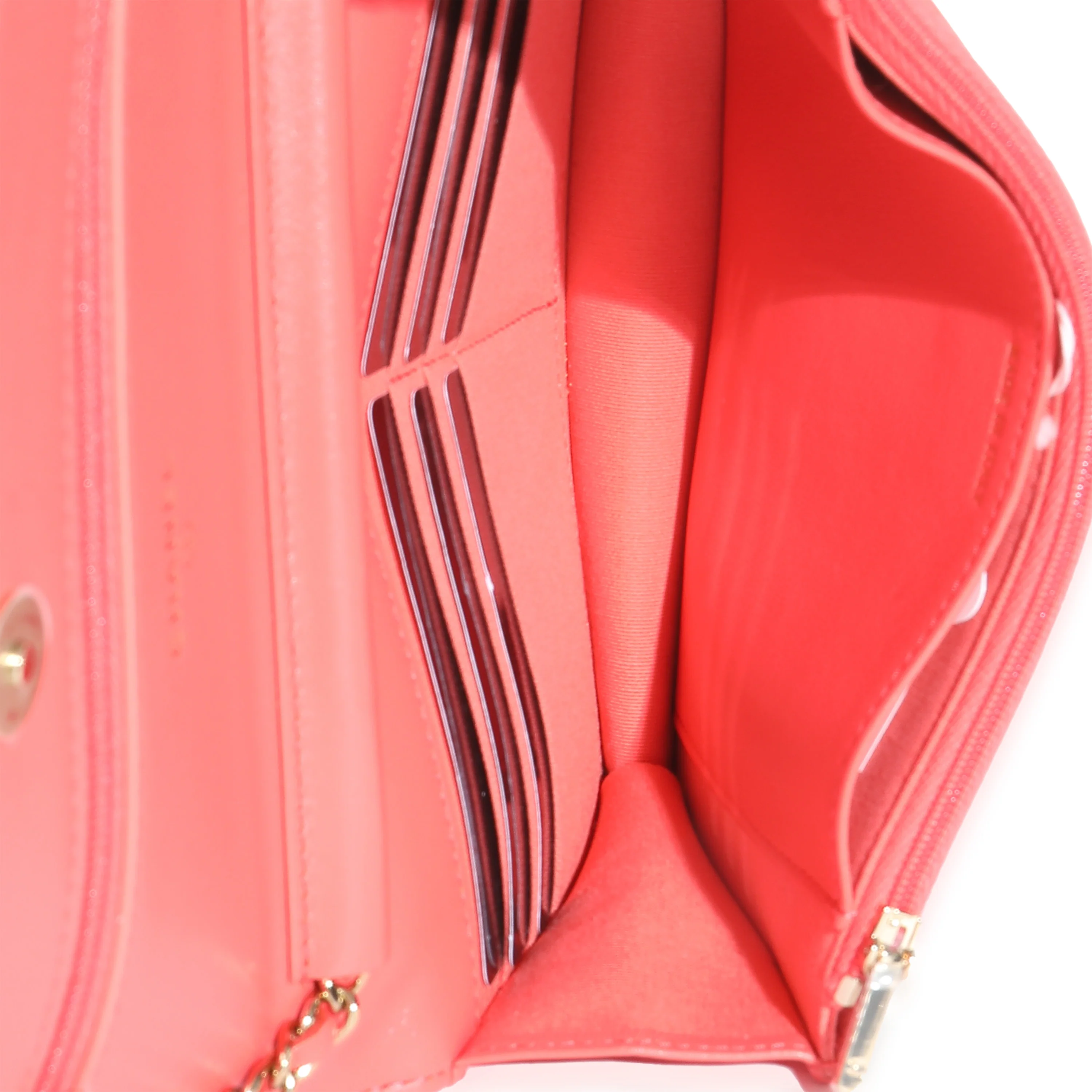 Pink Quilted Lambskin Classic Wallet On Chain - Image 9