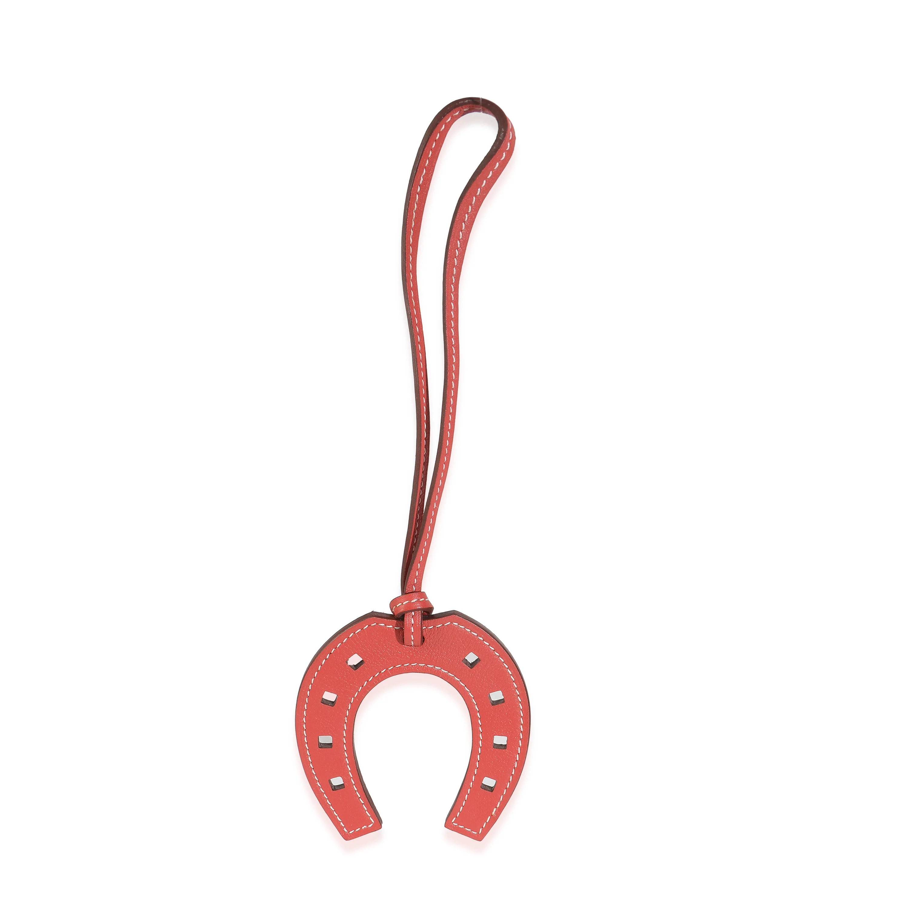 Rouge Grenat Swift Paddock Horseshoe Bag Charm - Image 3