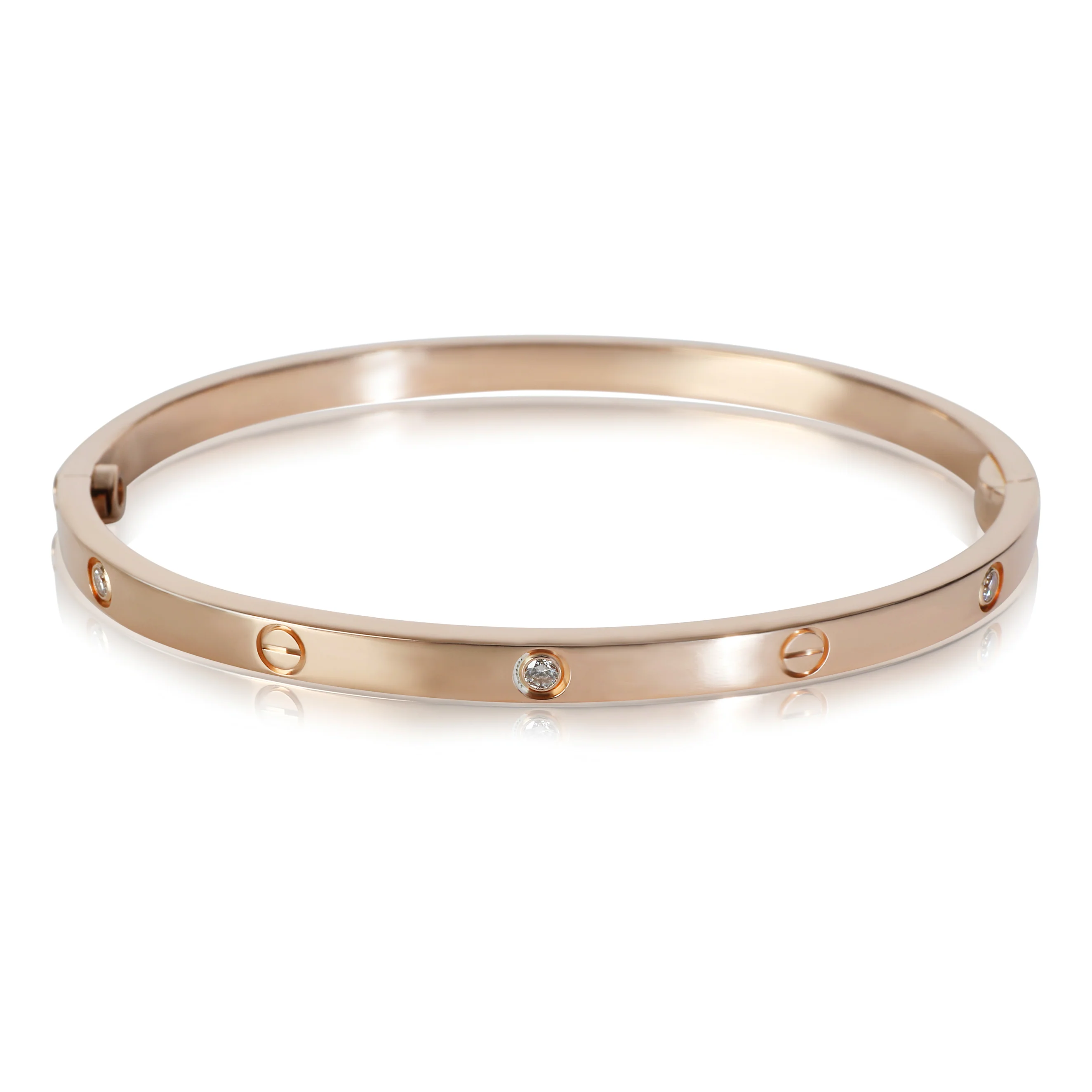 Rose Gold Diamond Small Model Love Bracelet - Image 3
