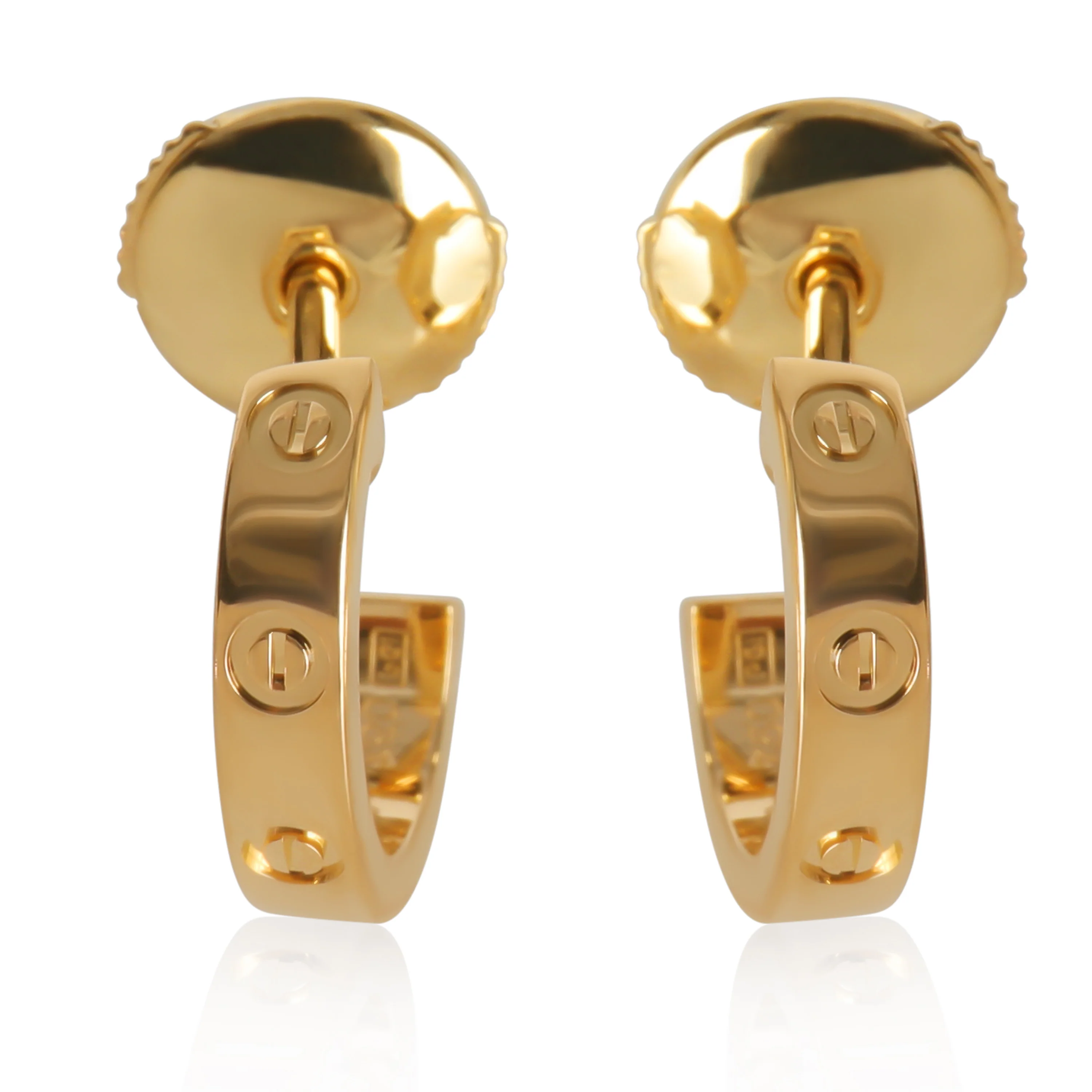 Yellow Gold Small Model Love Hoop Earrings