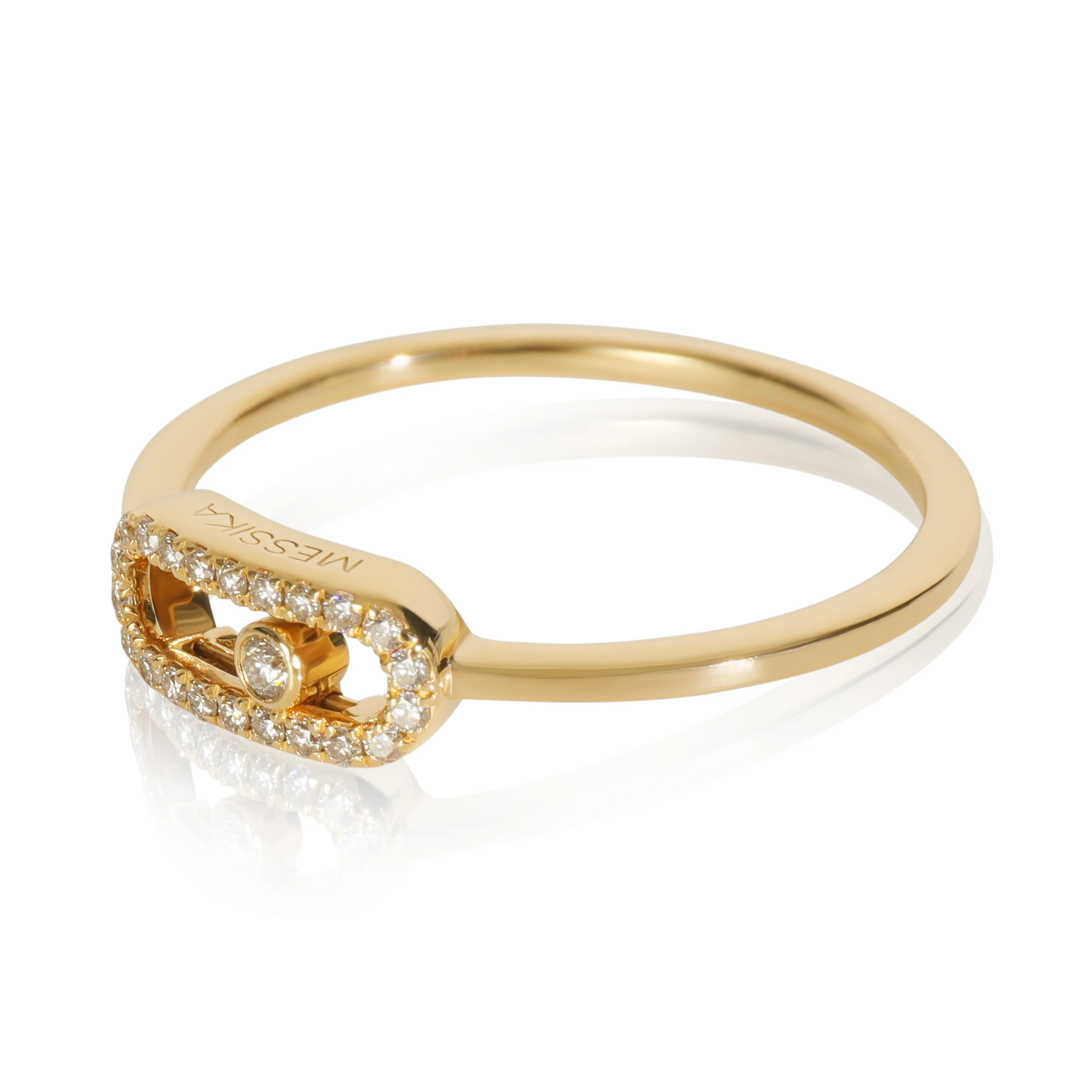 Yellow Gold Diamond Move Uno Ring - Image 2