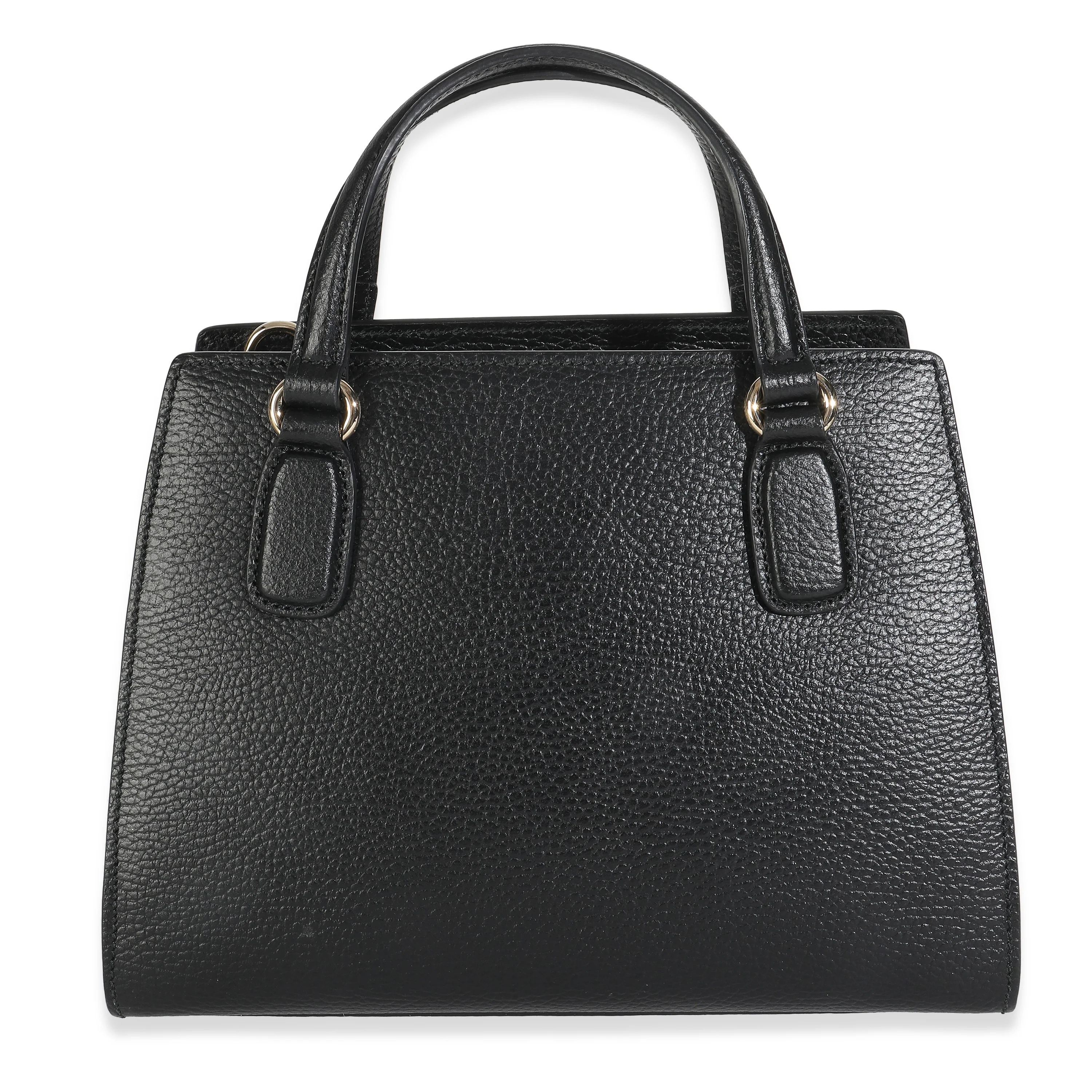Black Dollar Calfskin Medium Soho Top Handle Satchel - Image 4