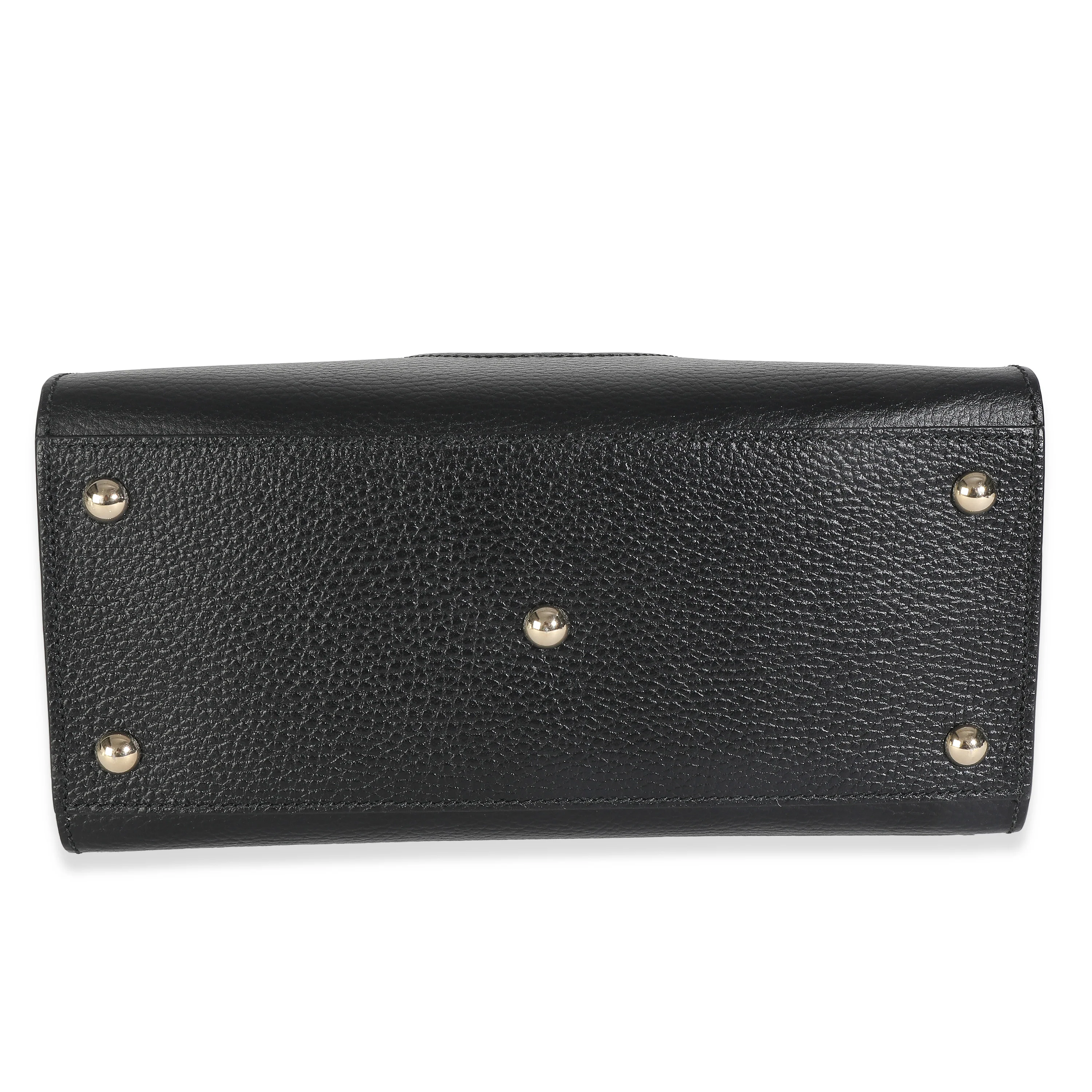 Black Dollar Calfskin Medium Soho Top Handle Satchel - Image 5