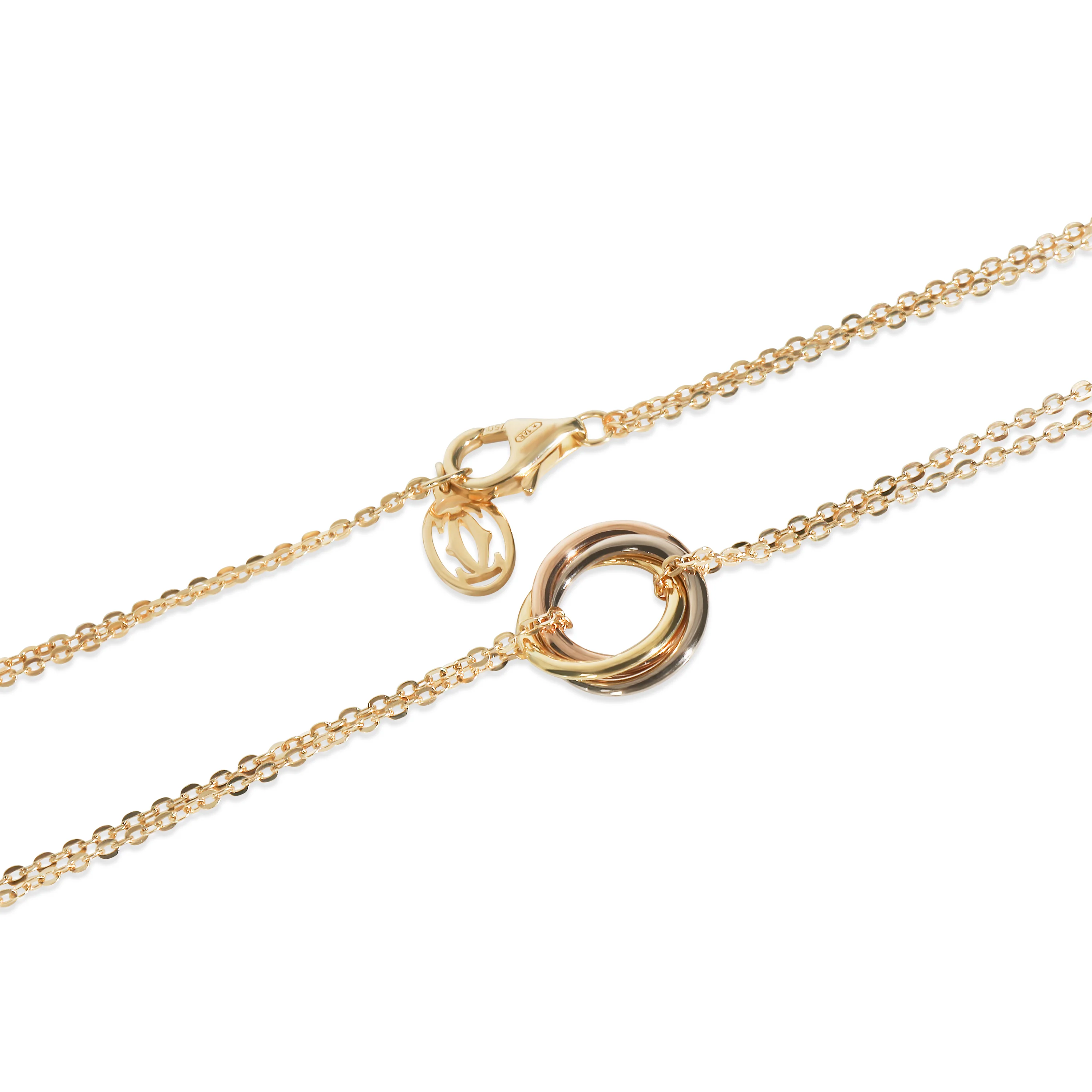3-Tone Gold  Mini Model Trinity Pendant - Image 2