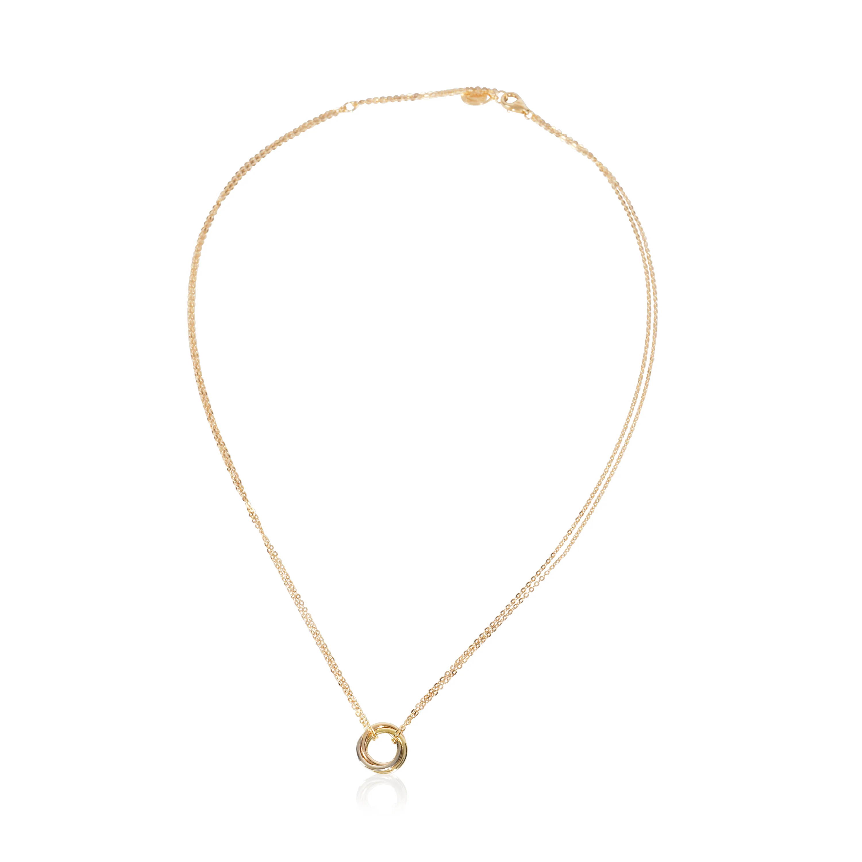 3-Tone Gold  Mini Model Trinity Pendant - Image 3