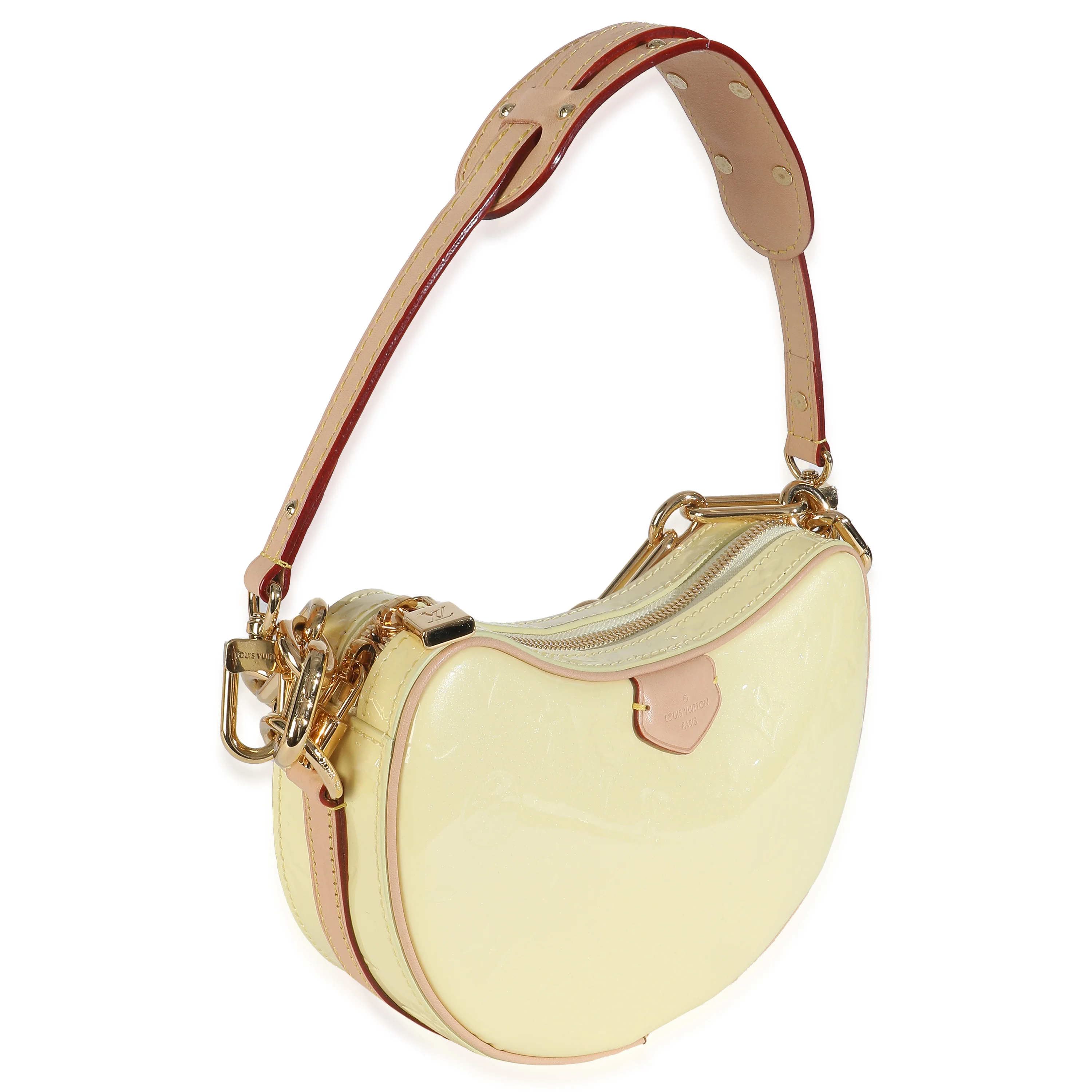 Light Yellow Monogram Vernis Croissant NM - Image 3