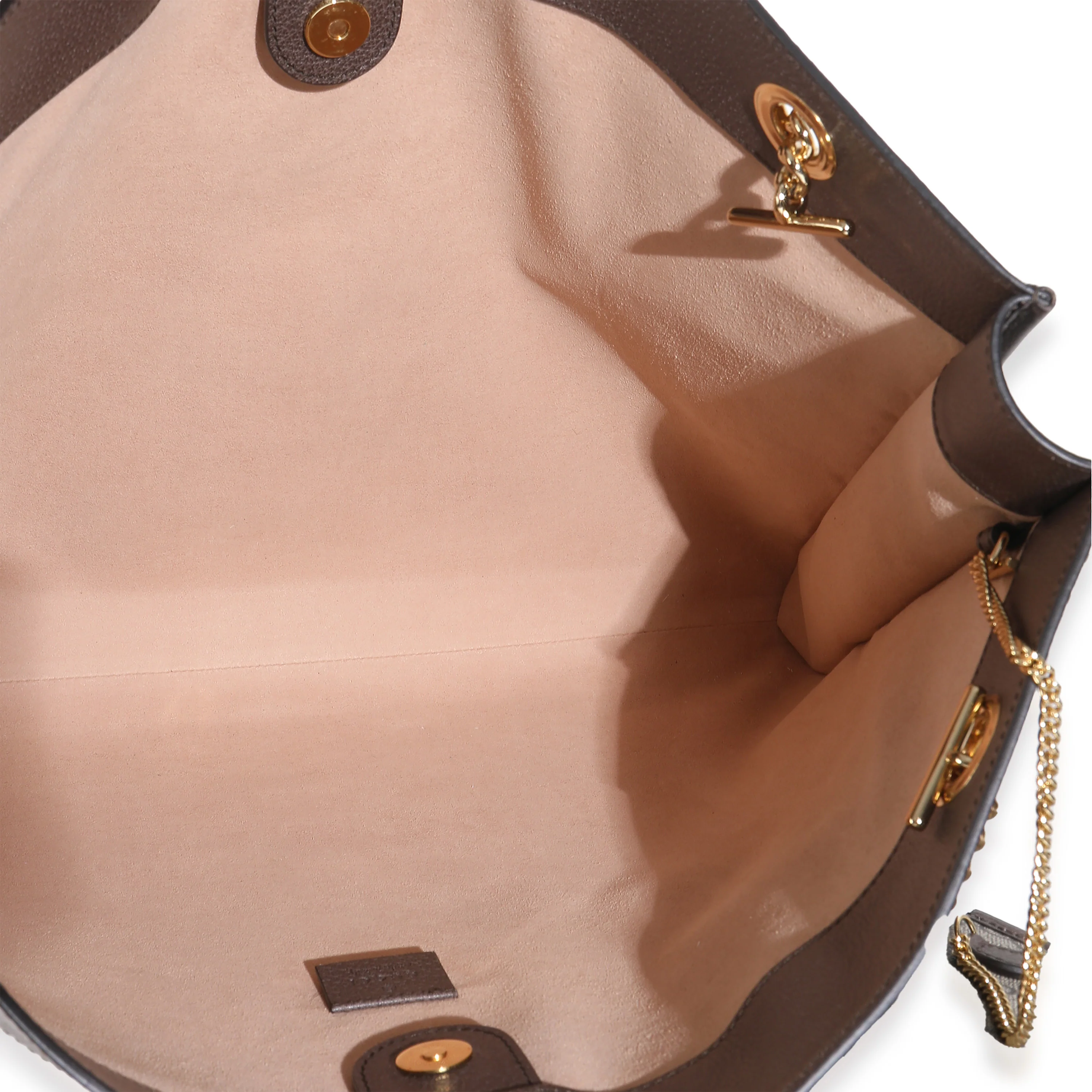 Beige New Acero GG Supreme Canvas Large Rajah Chain Tote - Image 9