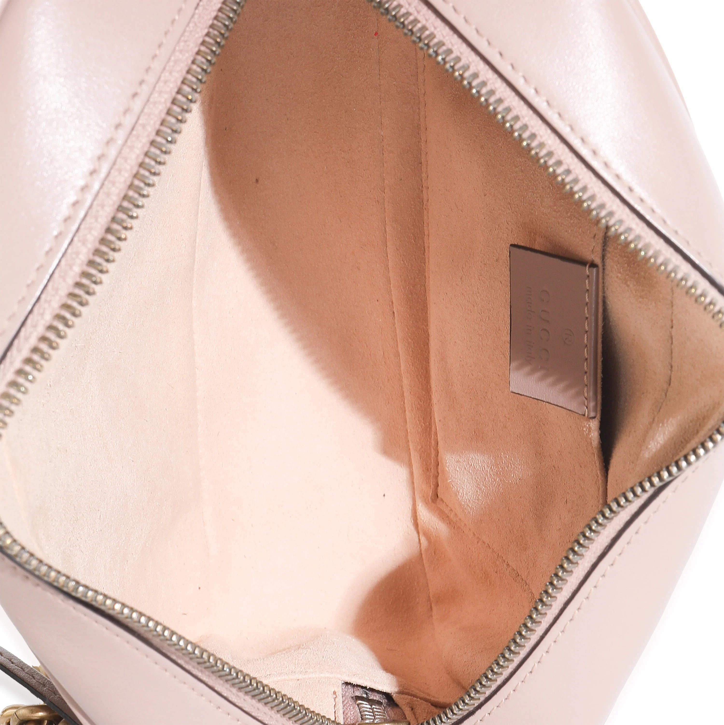 Taupe Calfskin Matelasse Small GG Marmont Chain Shoulder Bag - Image 8