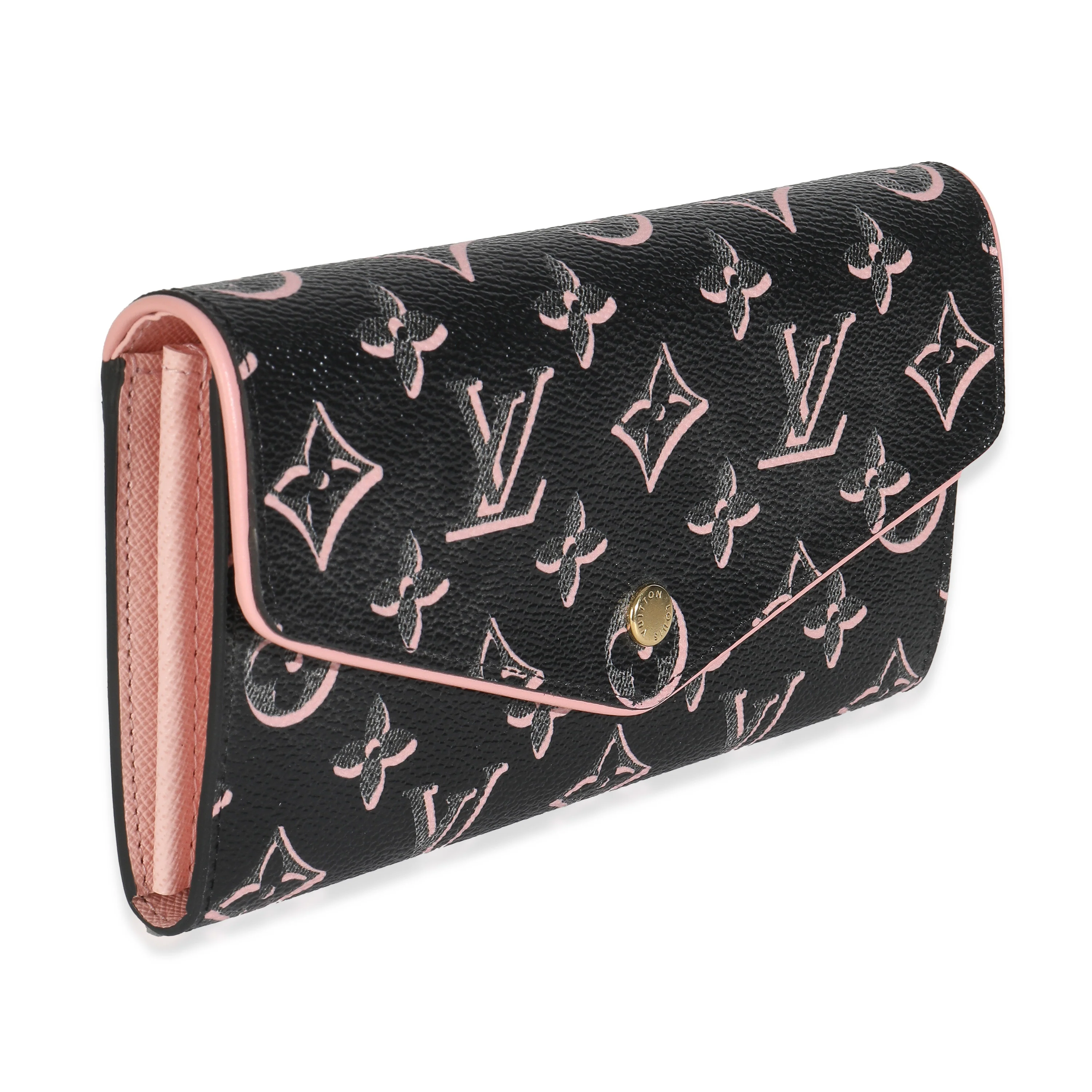 Black Monogram Canvas Fall For You Canvas Sarah Wallet - Image 2