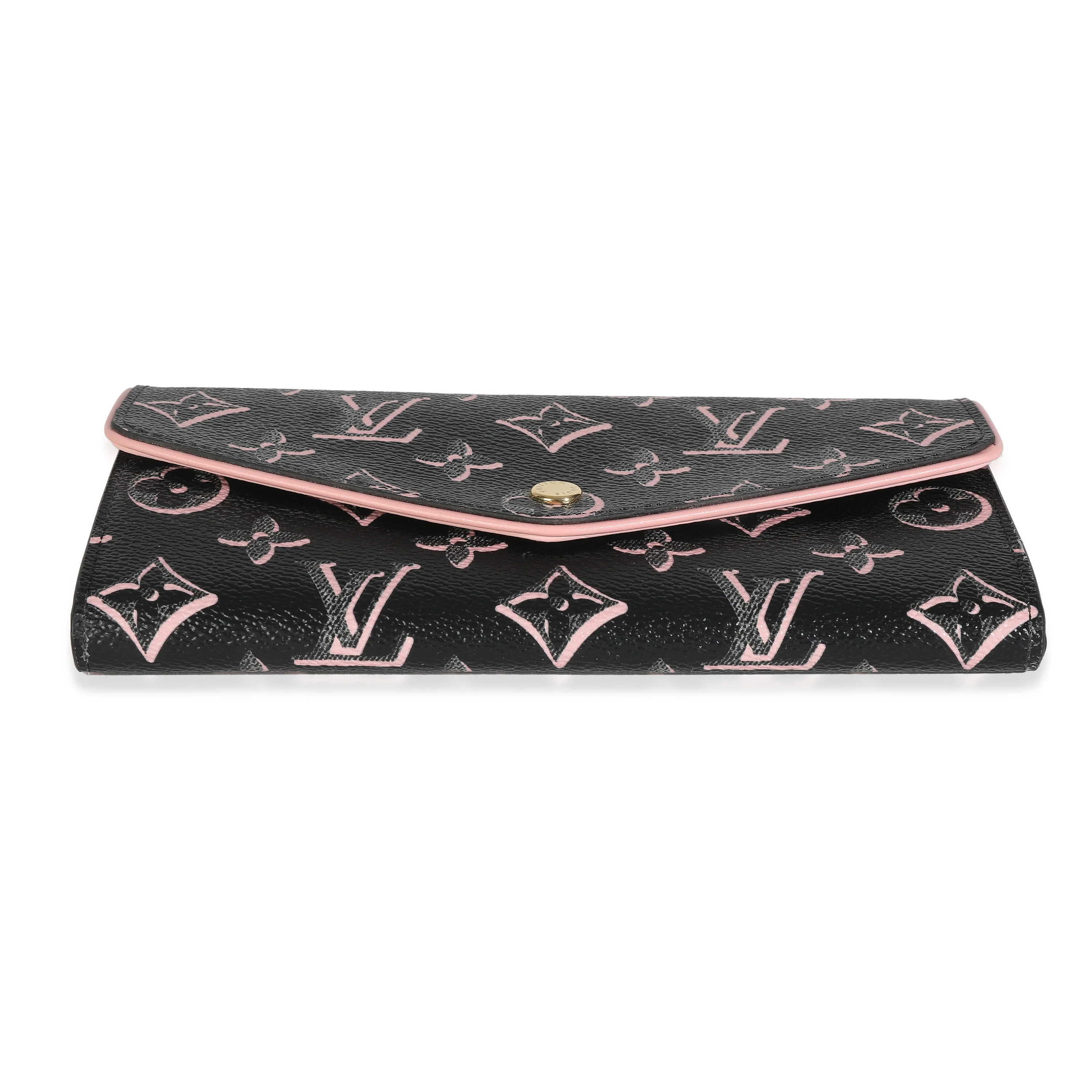 Black Monogram Canvas Fall For You Canvas Sarah Wallet - Image 3
