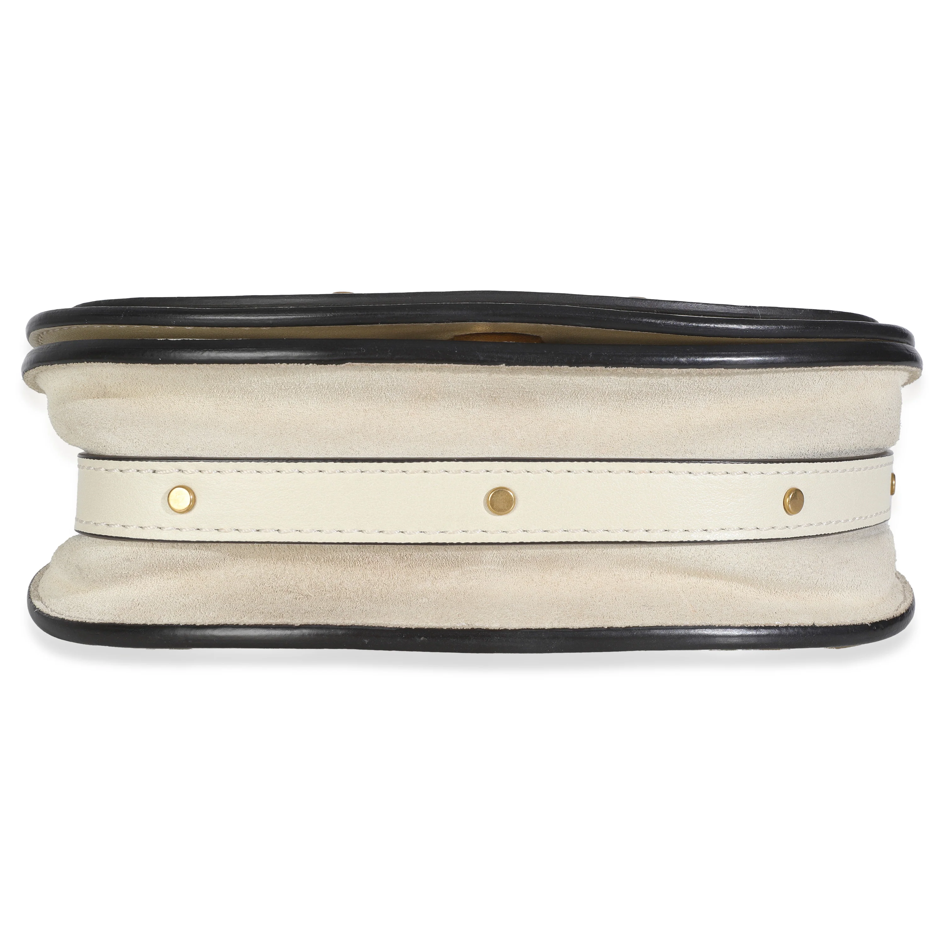 Chloe White Leather Small Nile Bracelet Bag - Image 4