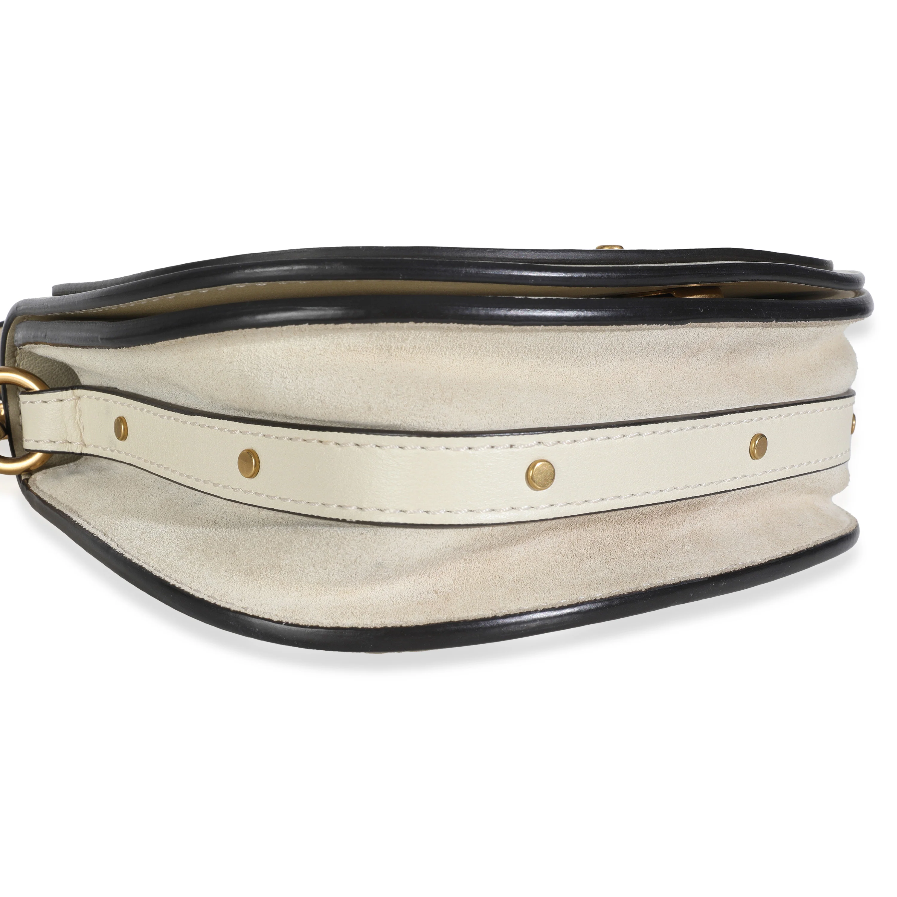 Chloe White Leather Small Nile Bracelet Bag - Image 5