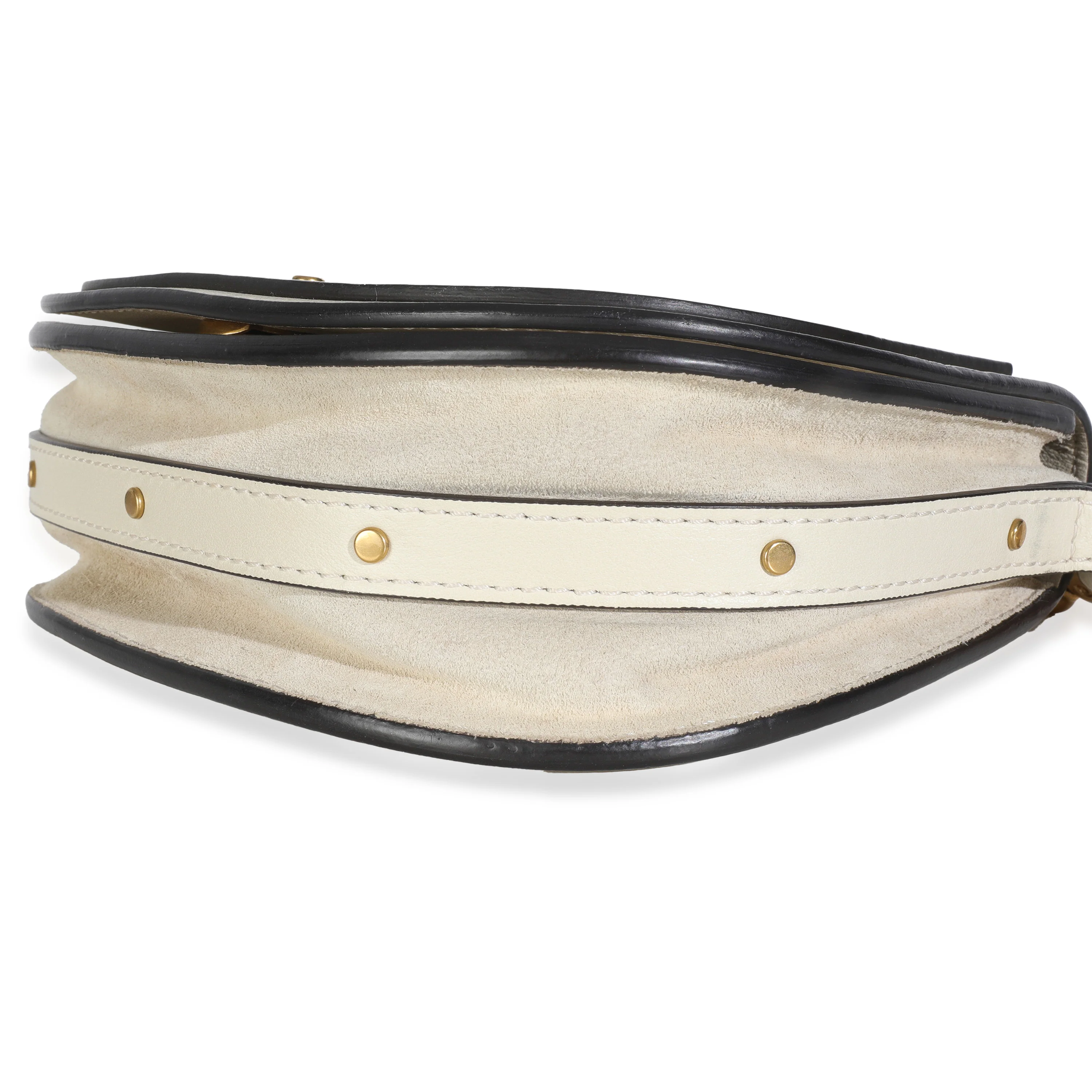 Chloe White Leather Small Nile Bracelet Bag - Image 6