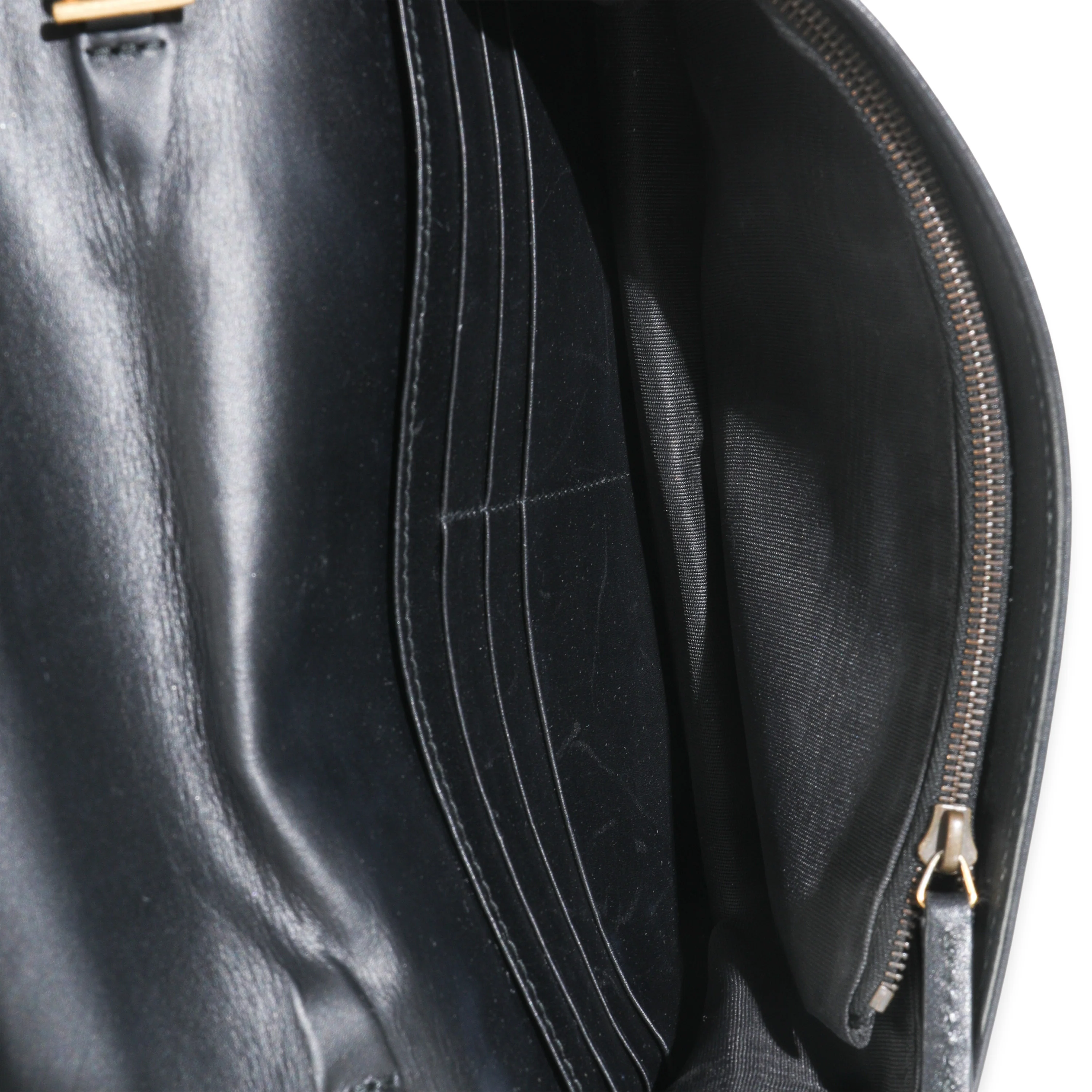 Black Guccissima Calfskin Crystal Cat Wallet On Chain - Image 8