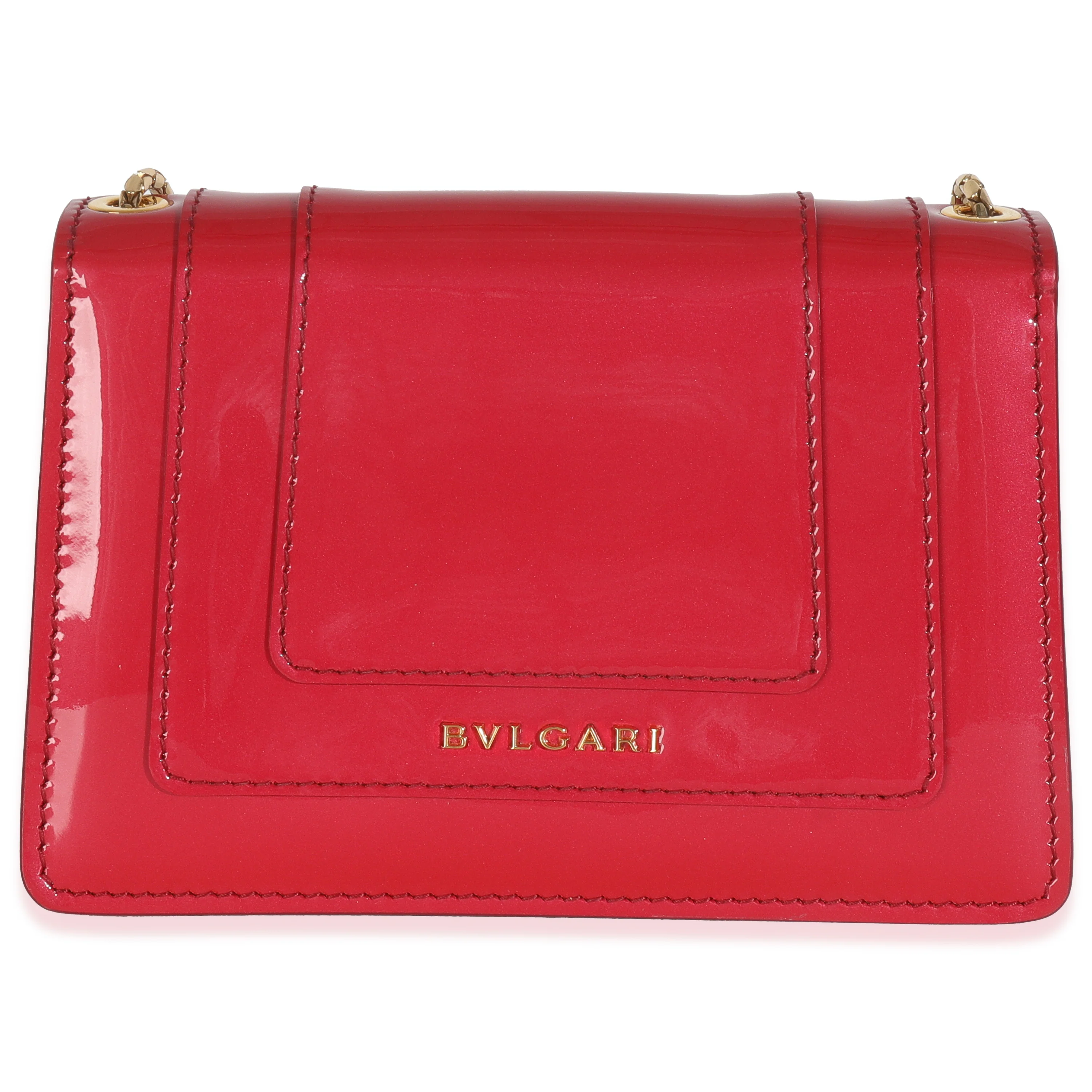 Bvlgari Dark Pink Patent Mini Serpenti Forever Crossbody - Image 4