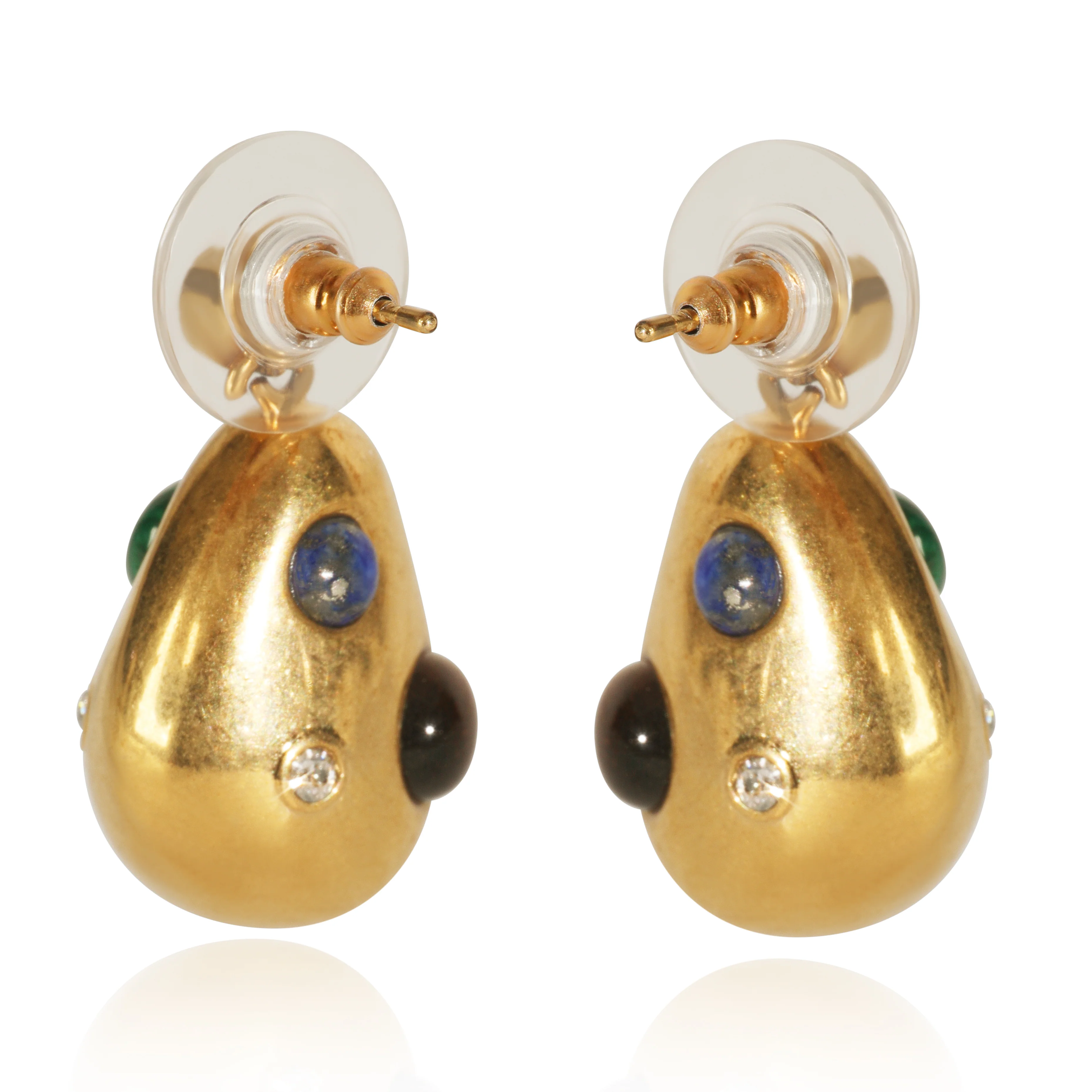 Gold-Plated  Baroque Drop Earrings - Image 2