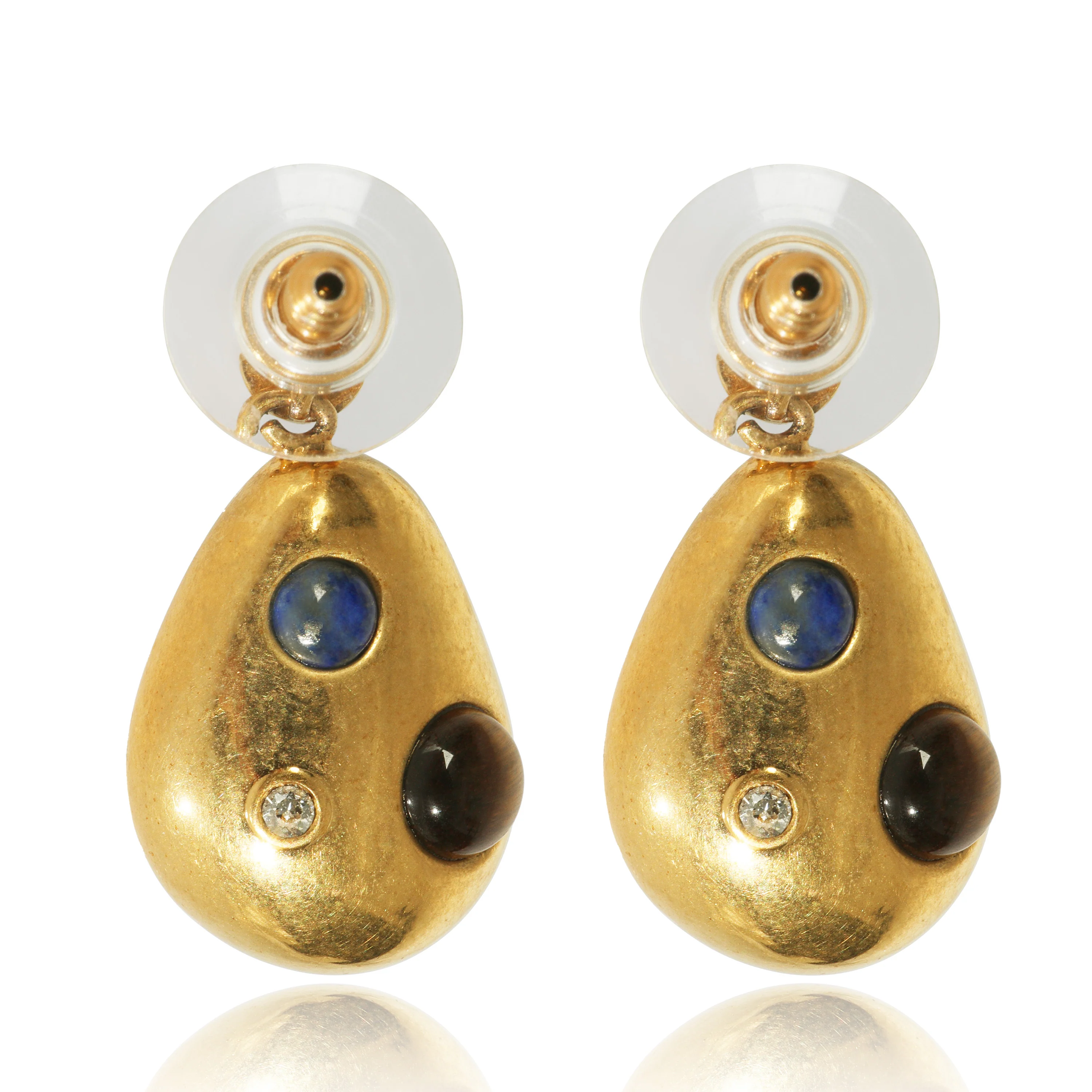 Gold-Plated  Baroque Drop Earrings - Image 3