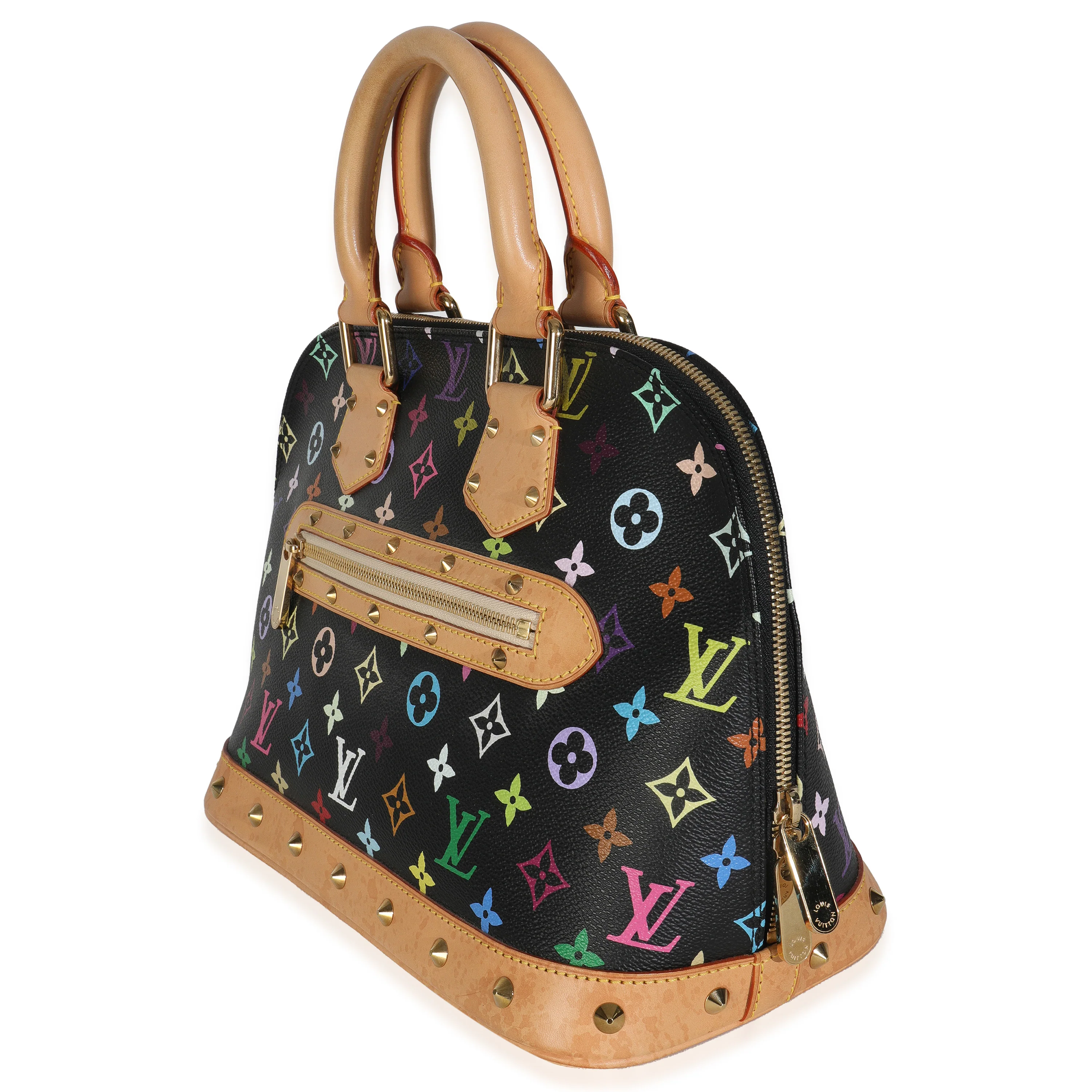 Black Monogram Multicolor Canvas Alma PM - Image 2