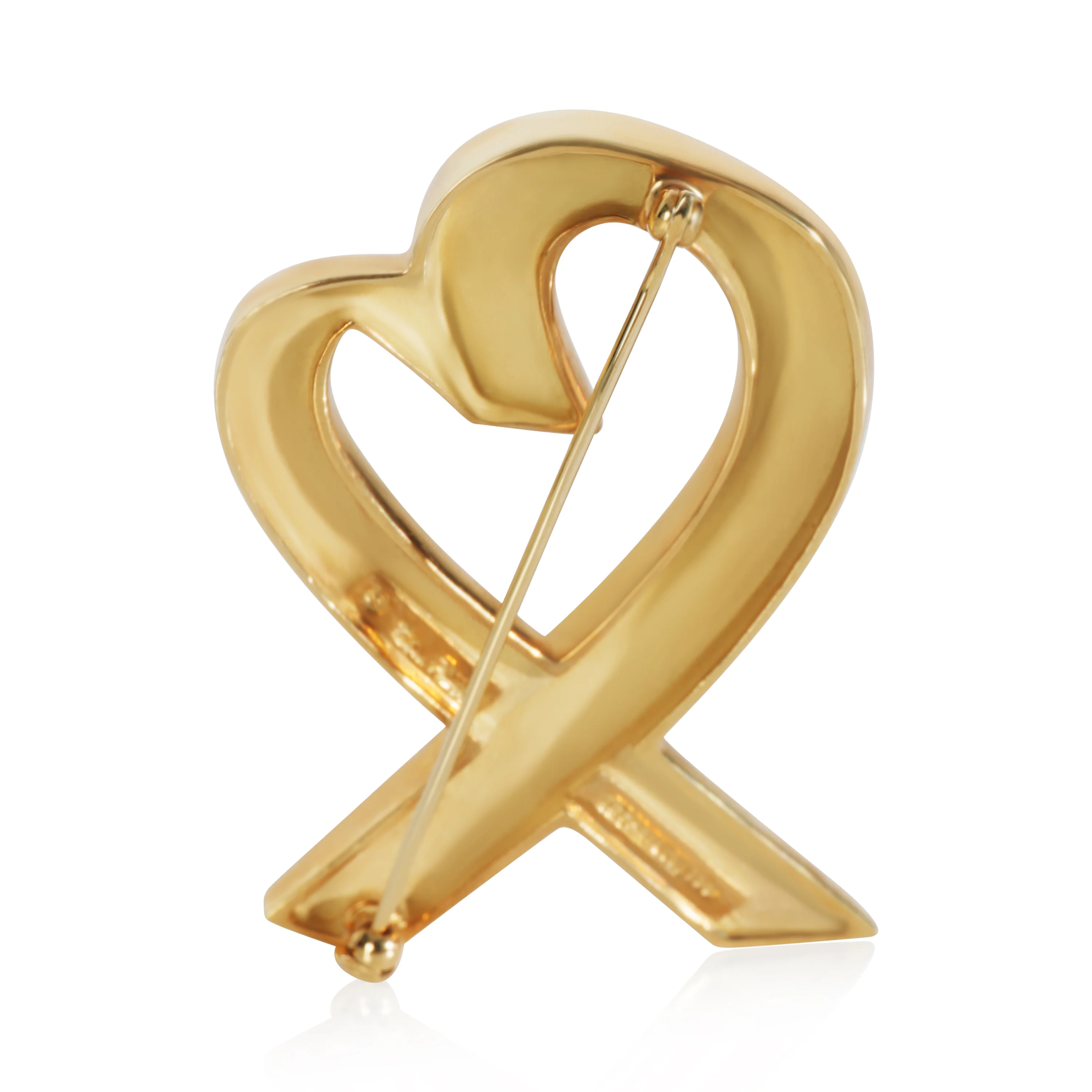 Yellow Gold  Paloma Picasso Loving Heart Brooch - Image 3