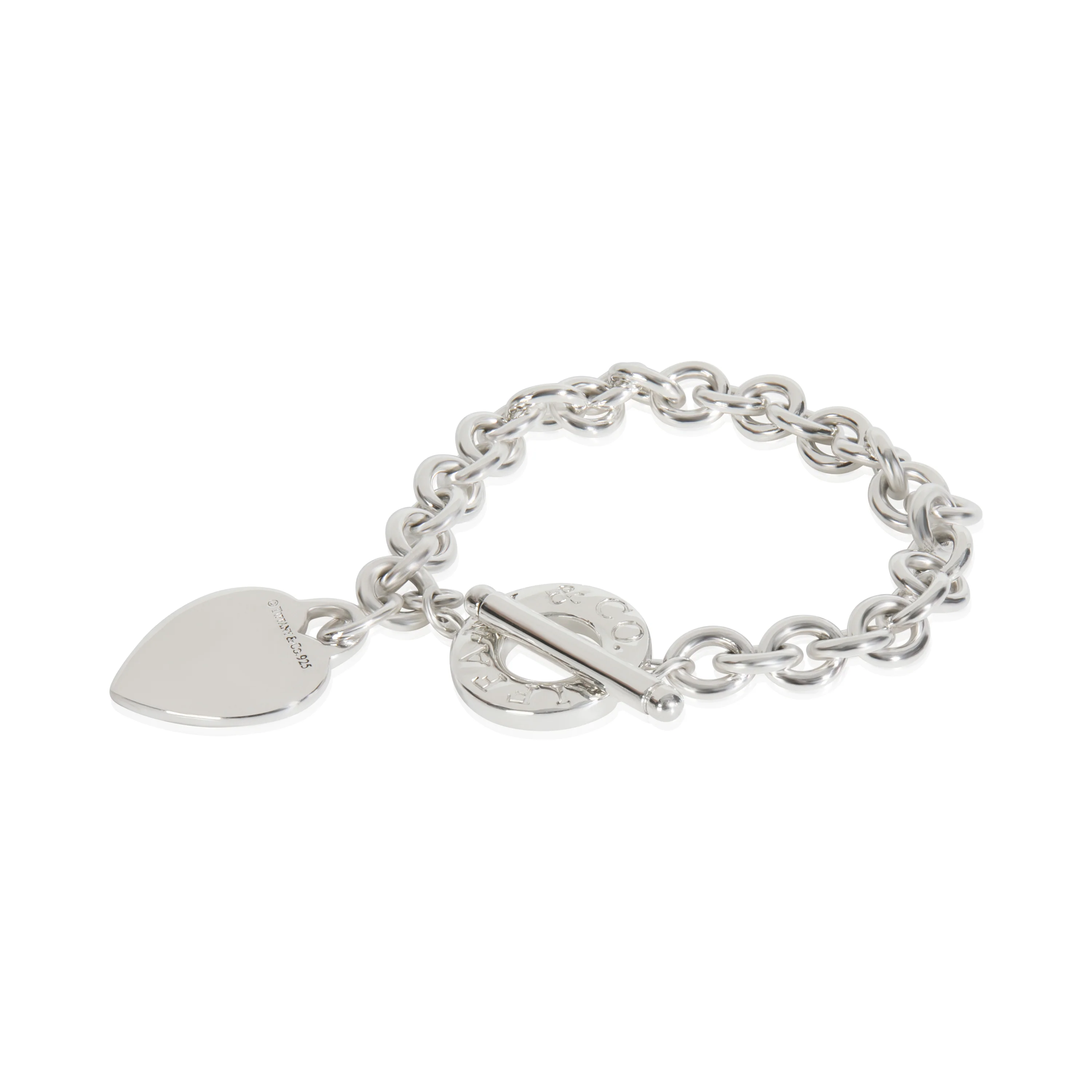 Sterling Silver  Heart Tag Bracelet - Image 2