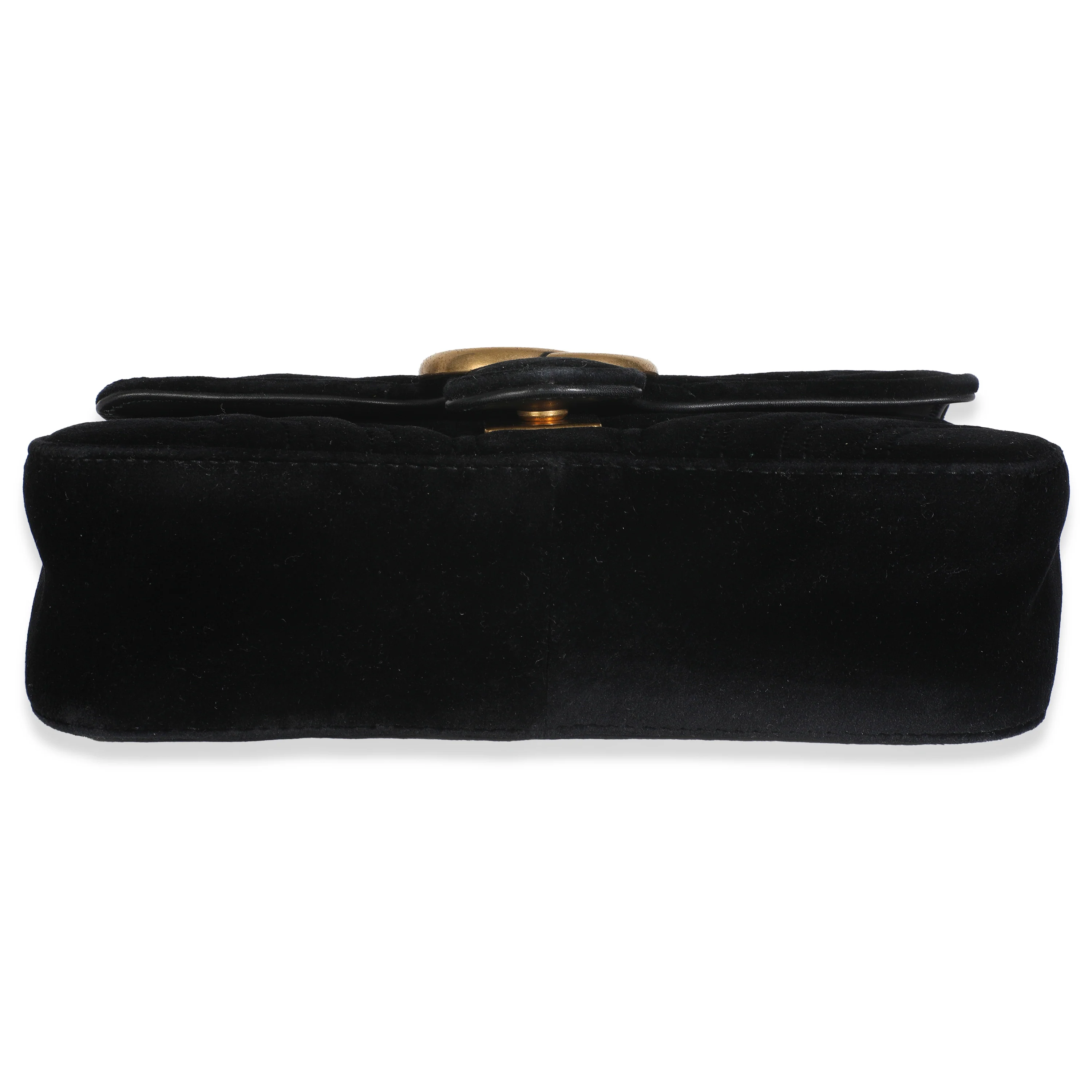 Black Velvet Matelasse Mini GG Marmont Shoulder Bag - Image 5