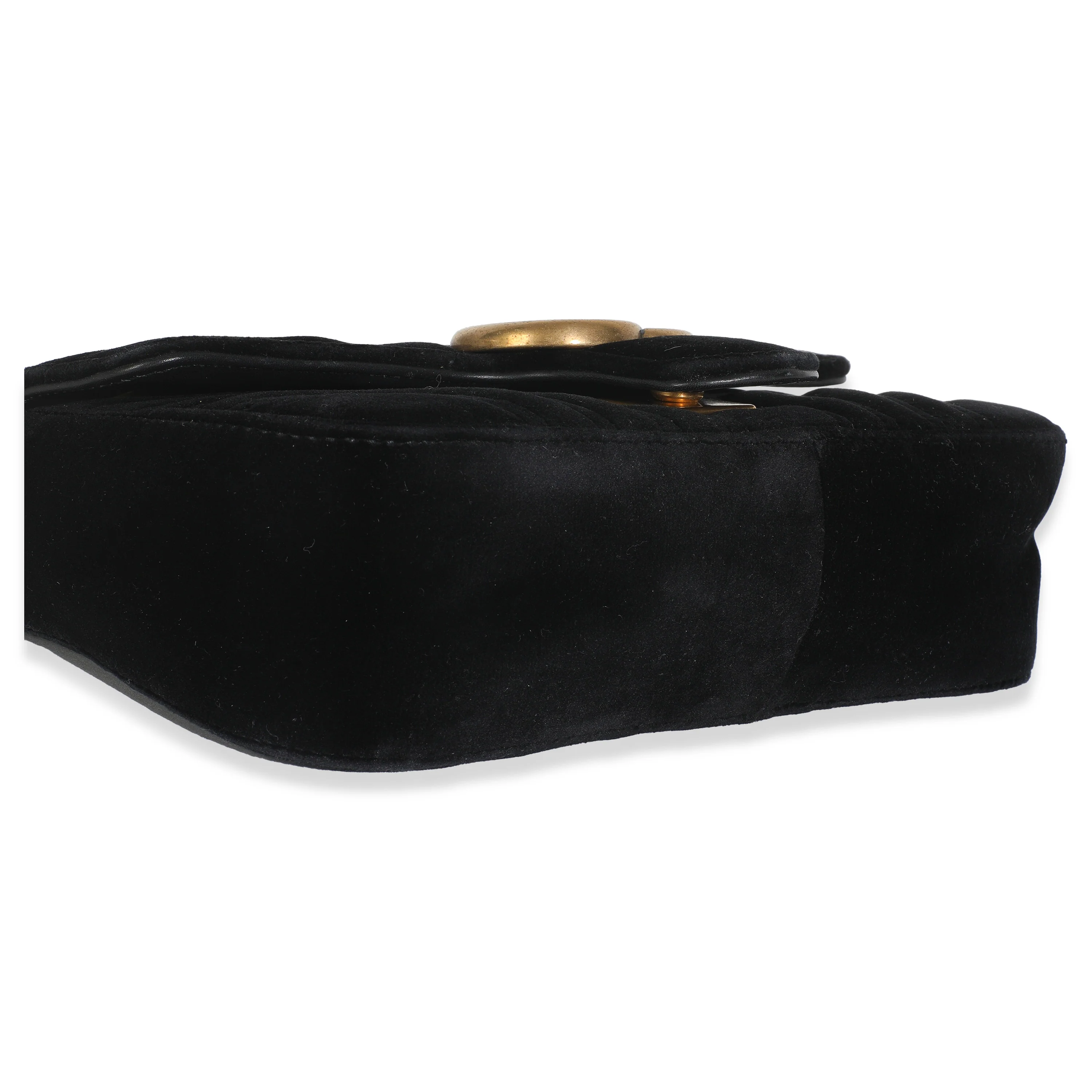 Black Velvet Matelasse Mini GG Marmont Shoulder Bag - Image 6