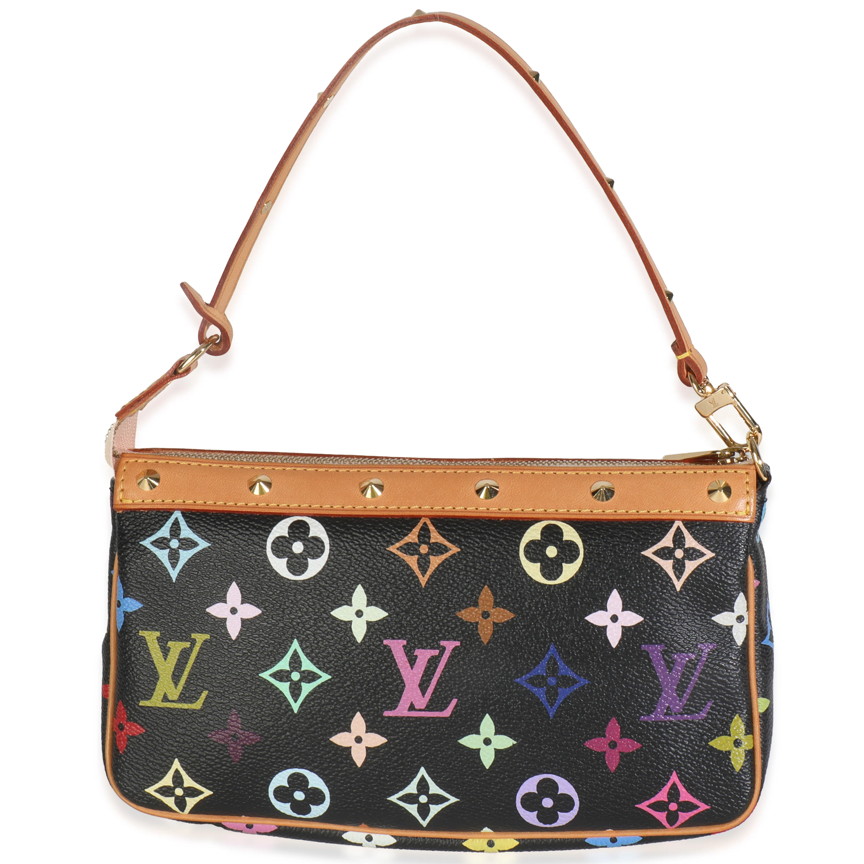 Black Monogram Multicolor Canvas Pochette Accessoires - Image 4