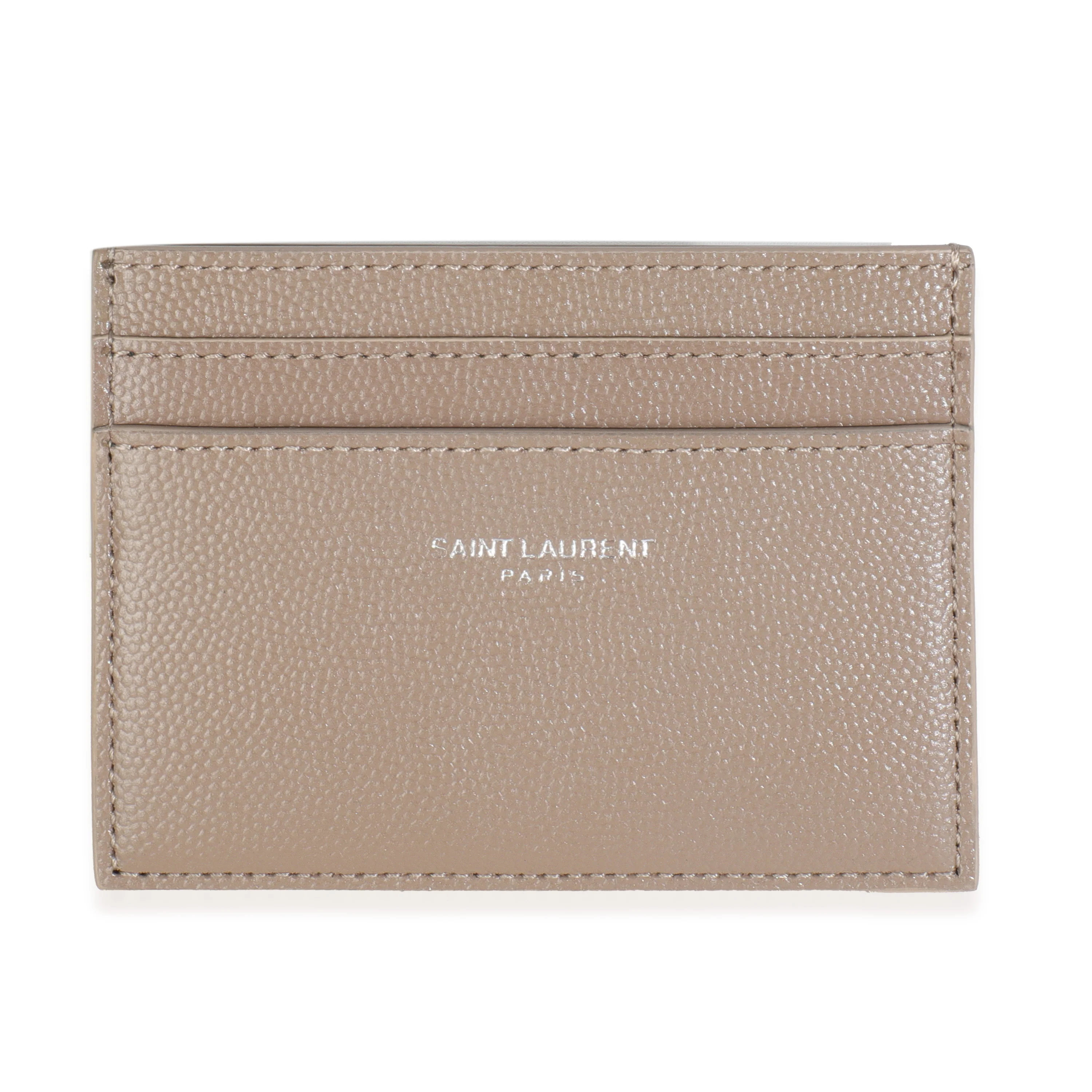 Taupe Grain De Poudre Credit Card Case