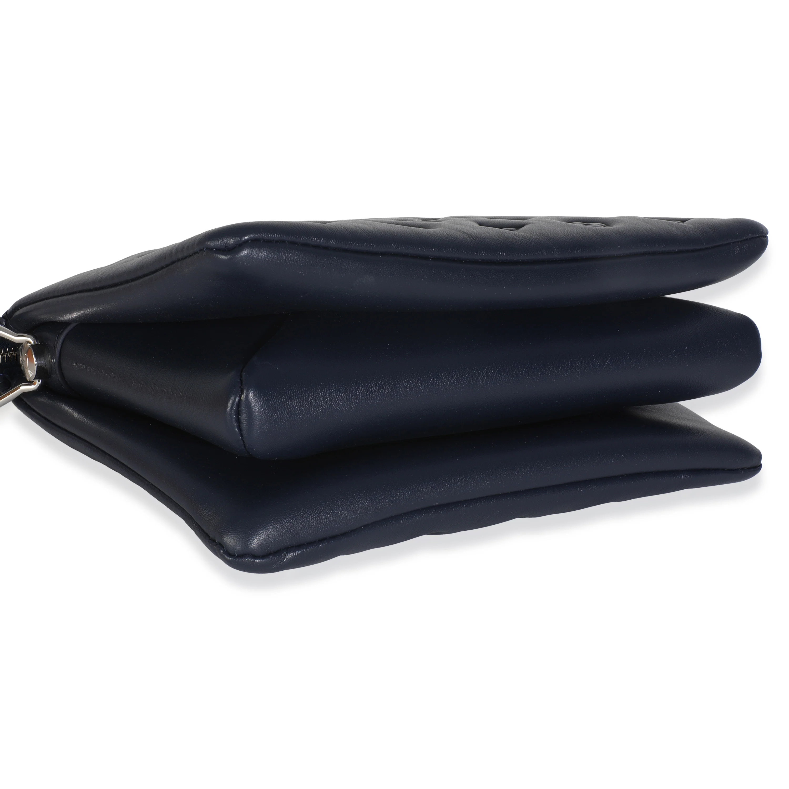 Navy Monogram Embossed Lambskin Coussin PM - Image 7