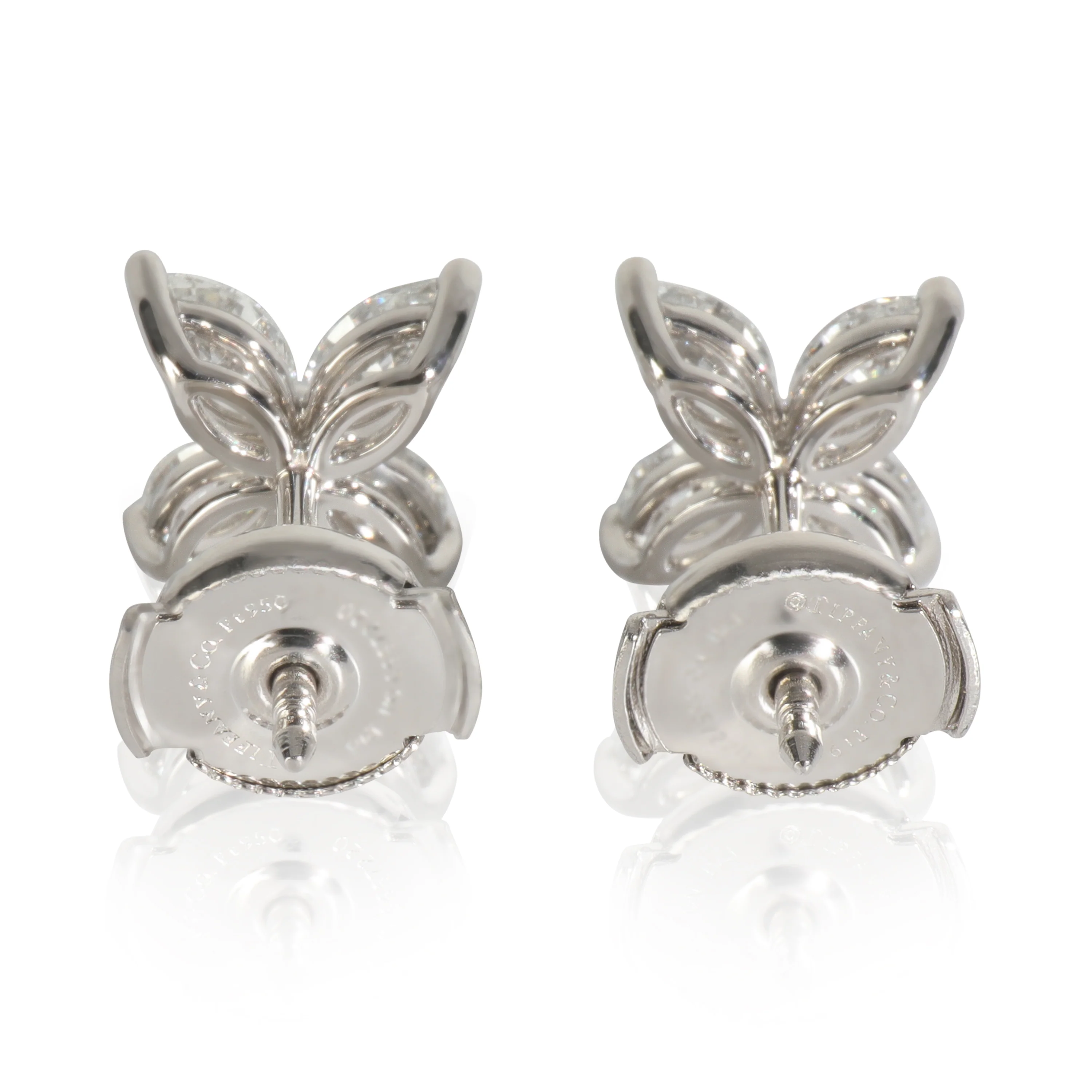 Platinum Diamond Medium Model Victoria Earrings - Image 3