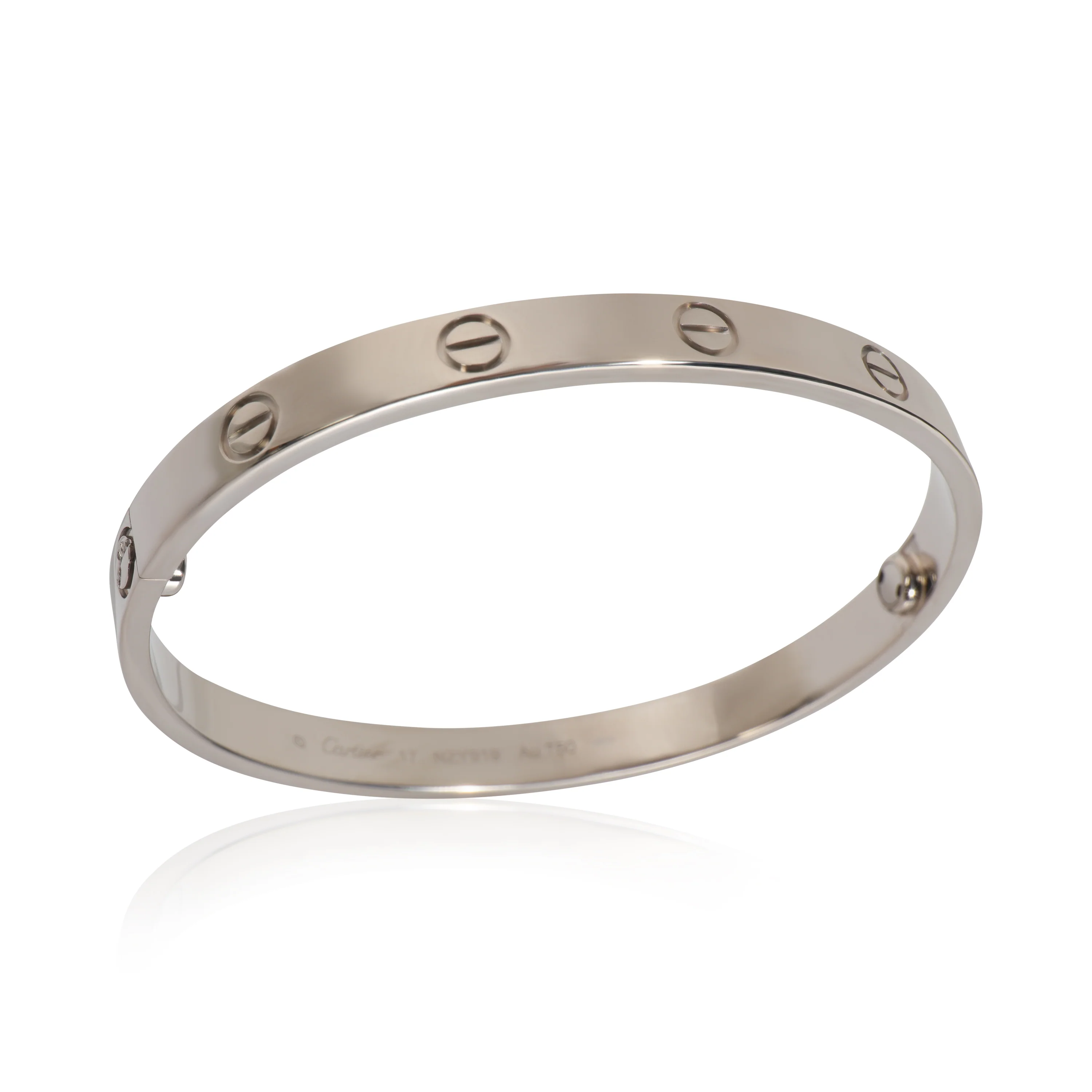 White Gold  Love Bracelet - Image 4