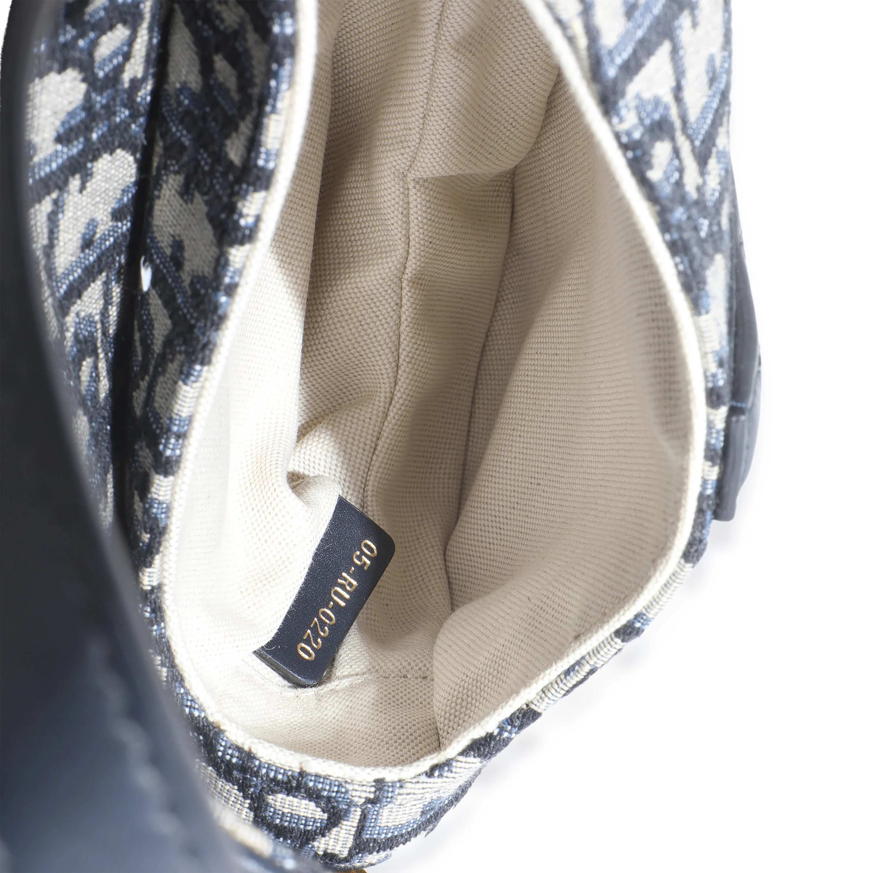 Blue Oblique Canvas Mini Saddle Bag - Image 9
