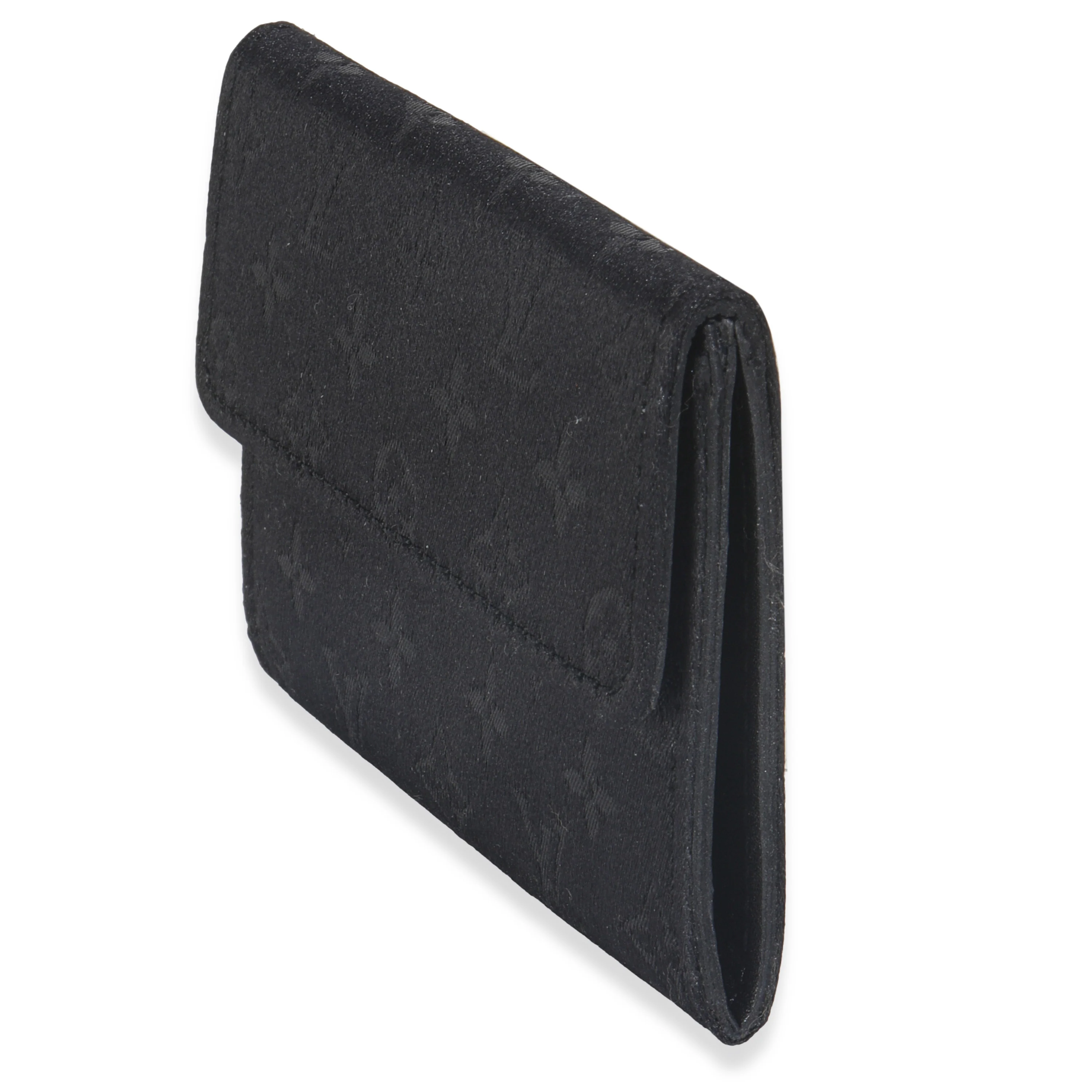 Black Metallic Monogram Satin Porte Monnaie - Image 2