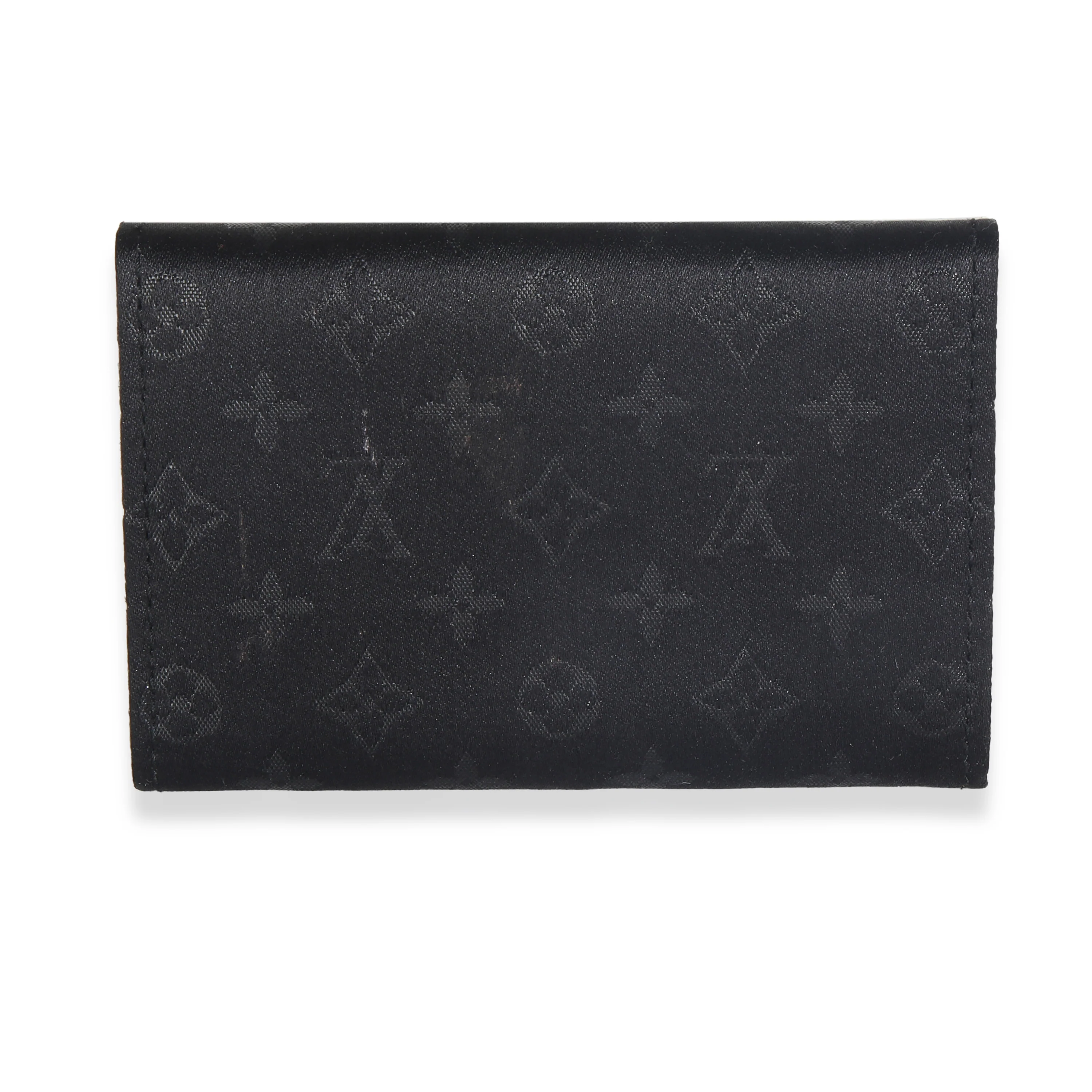 Black Metallic Monogram Satin Porte Monnaie - Image 4
