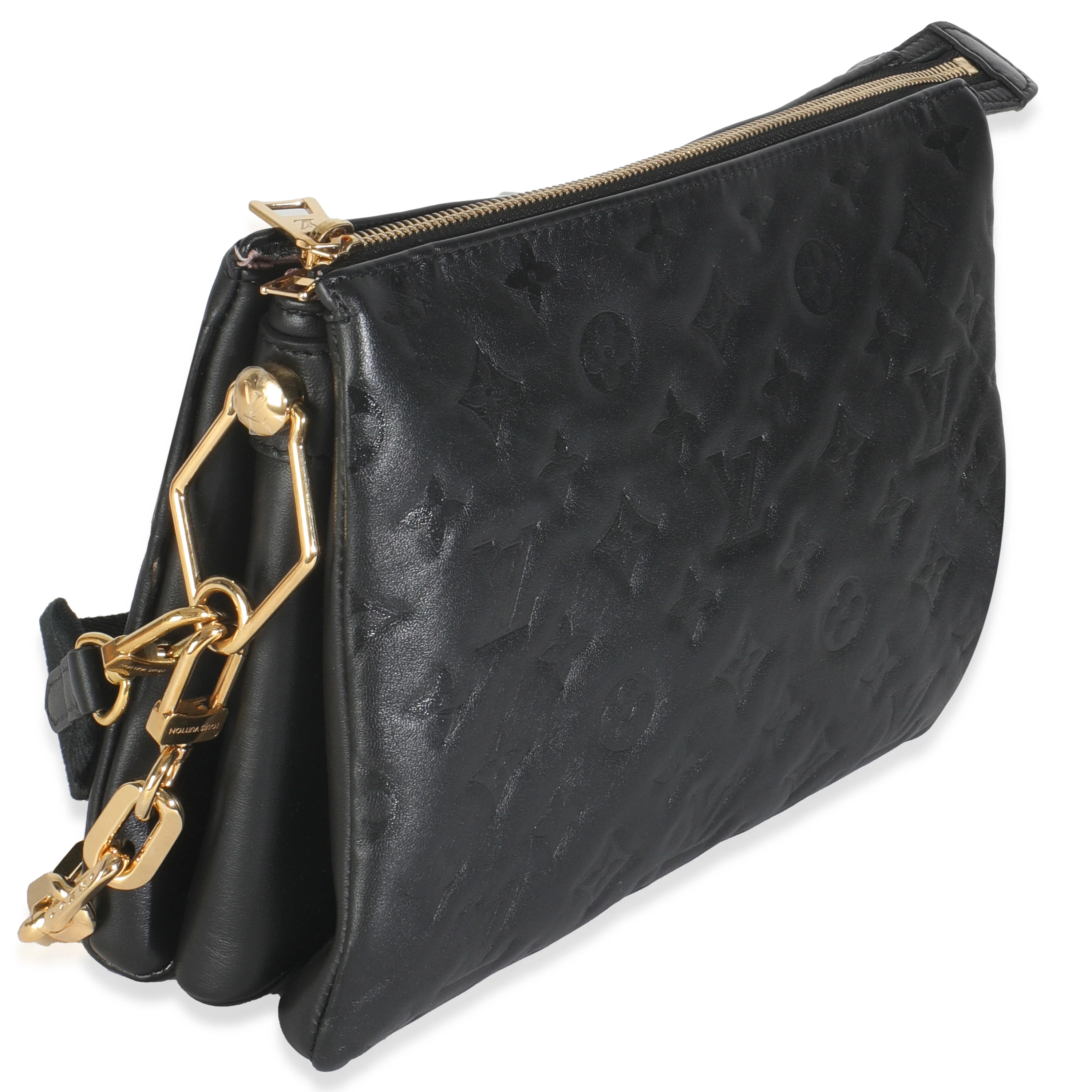 Black Monogram Embossed Lambskin Coussin PM - Image 3