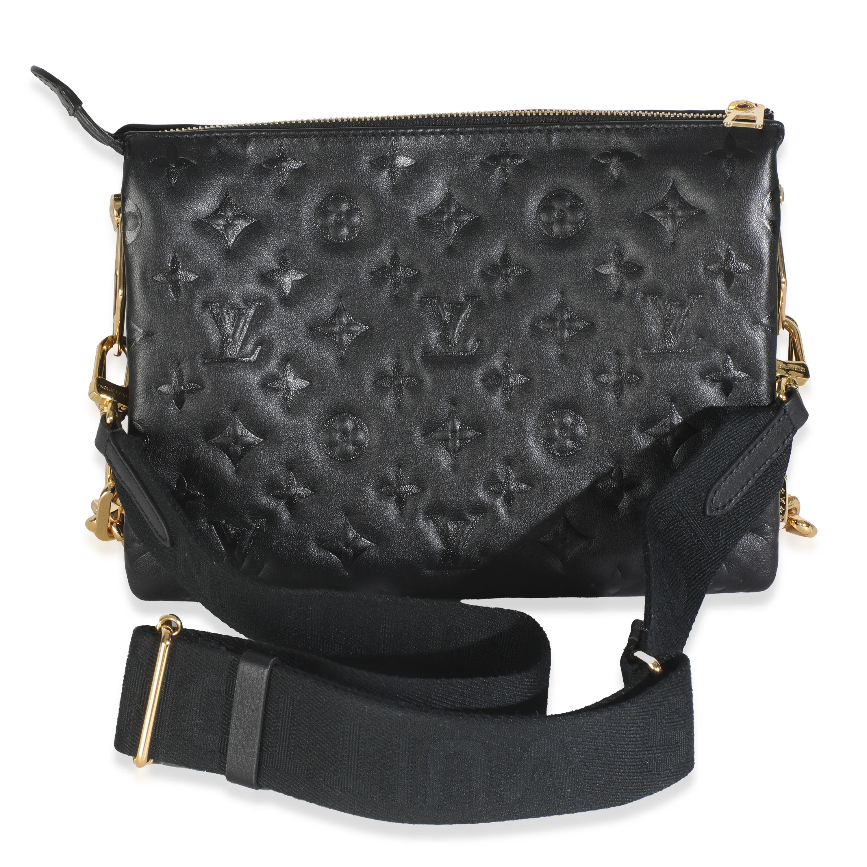 Black Monogram Embossed Lambskin Coussin PM - Image 4