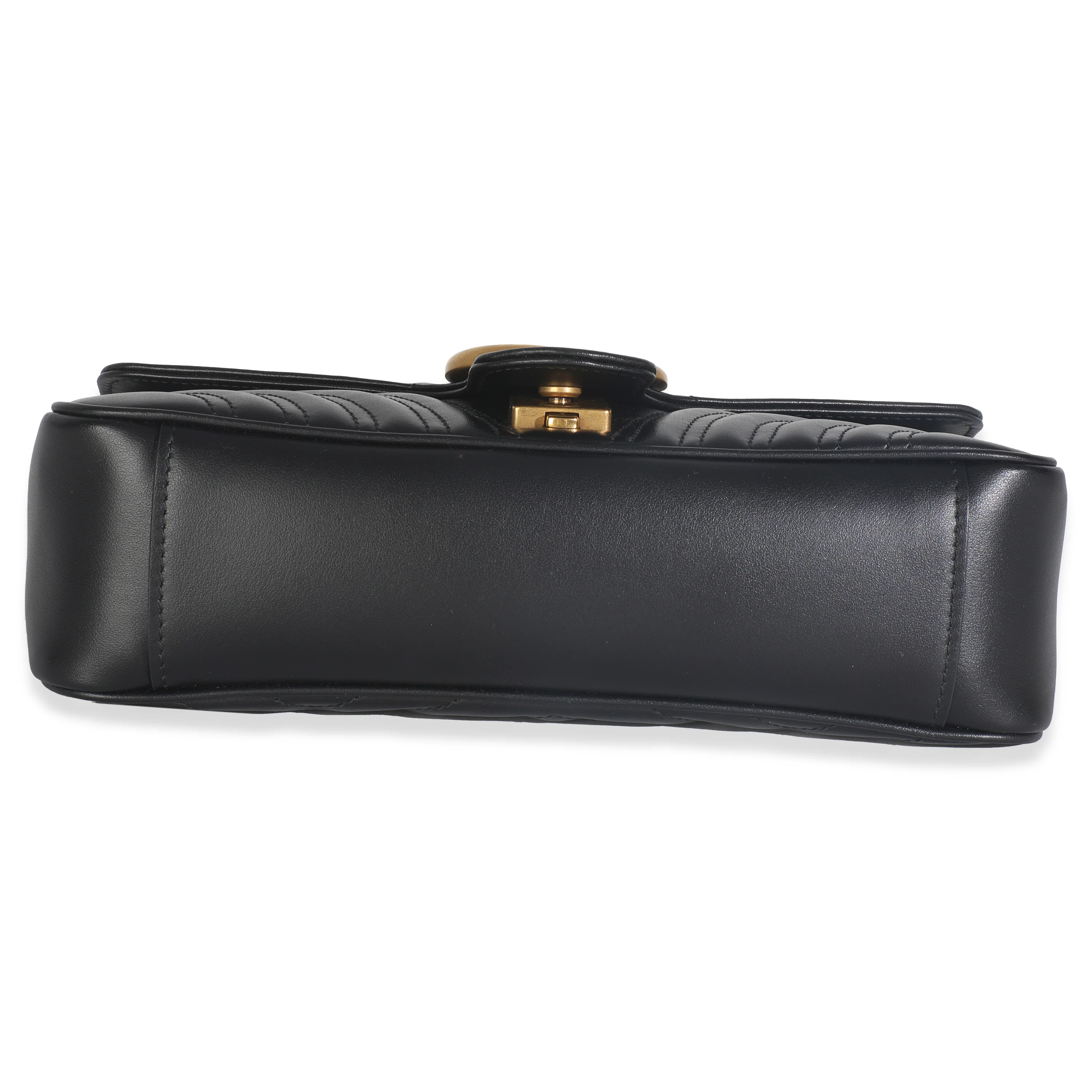 Black Calfskin Matelasse Medium GG Marmont Shoulder Bag - Image 5
