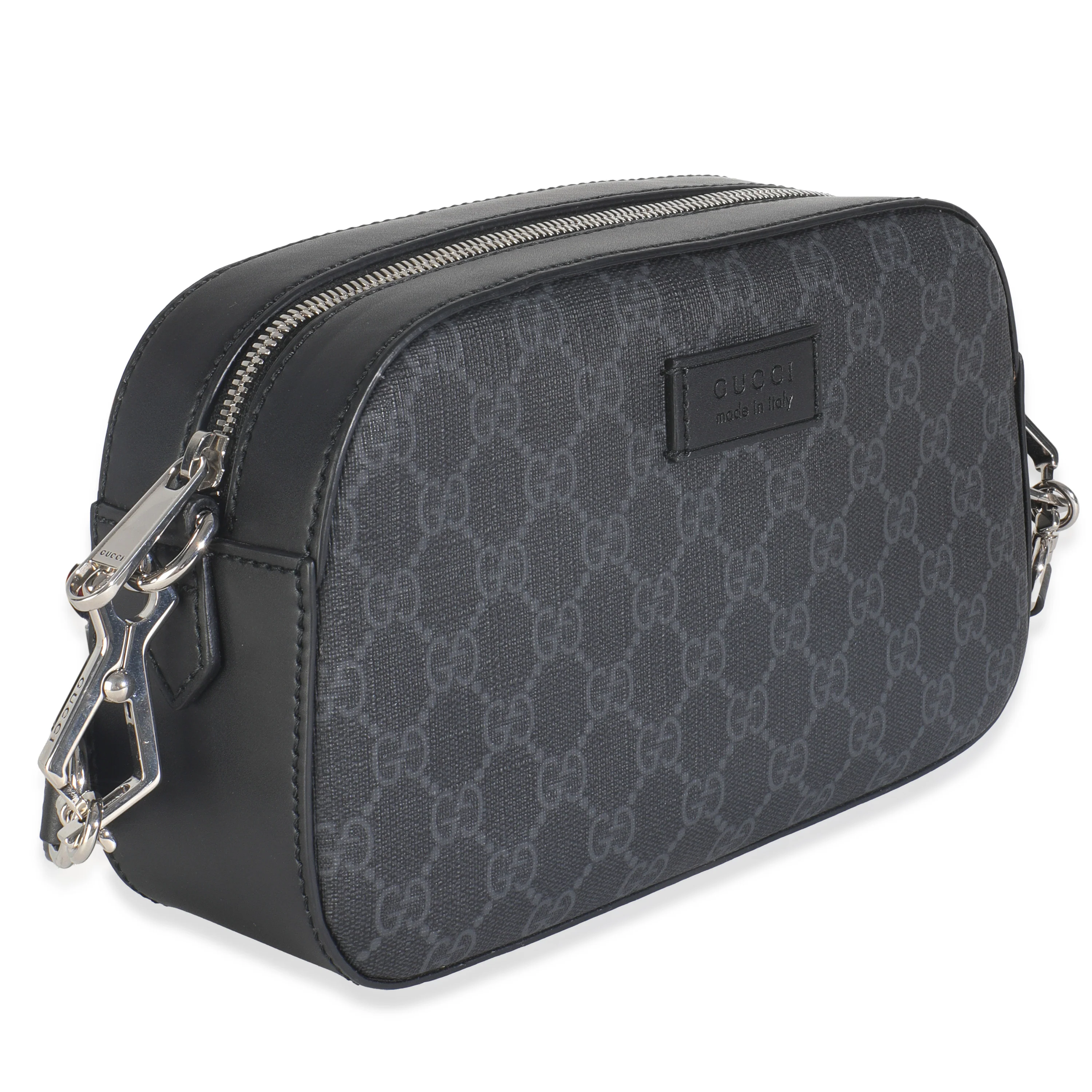 Black GG Supreme Canvas Web Camera Bag - Image 3