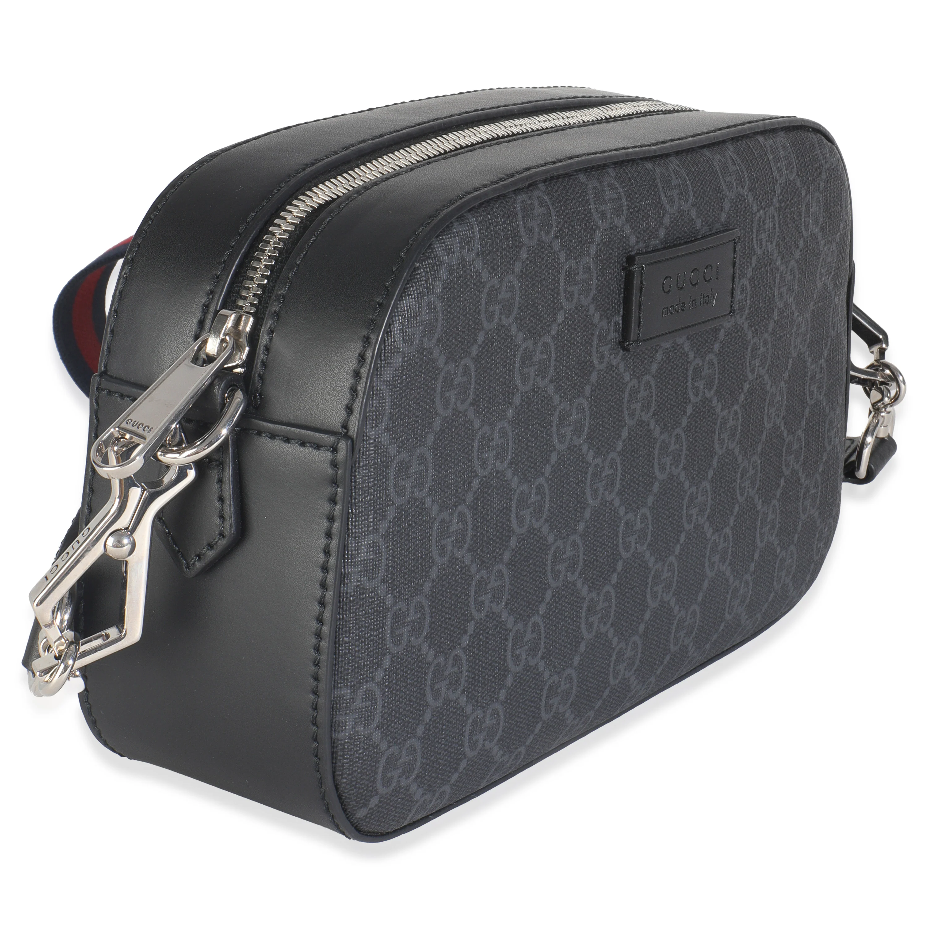 Black GG Supreme Canvas Web Camera Bag - Image 4