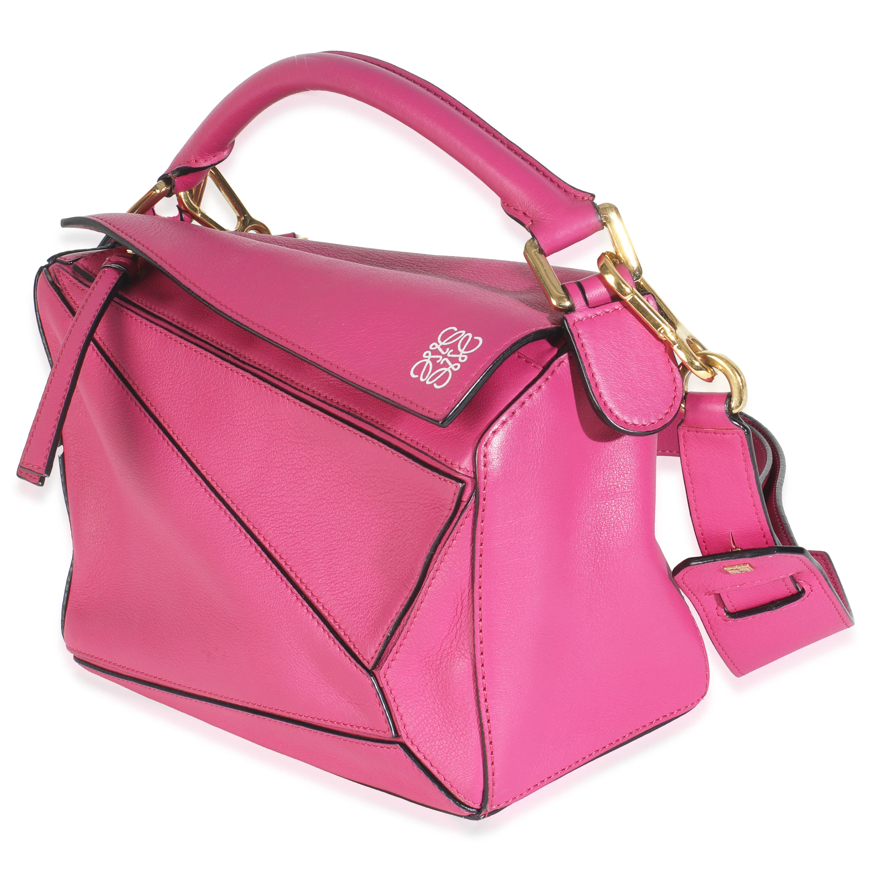 Pink Calfskin Small Puzzle Edge Bag - Image 2