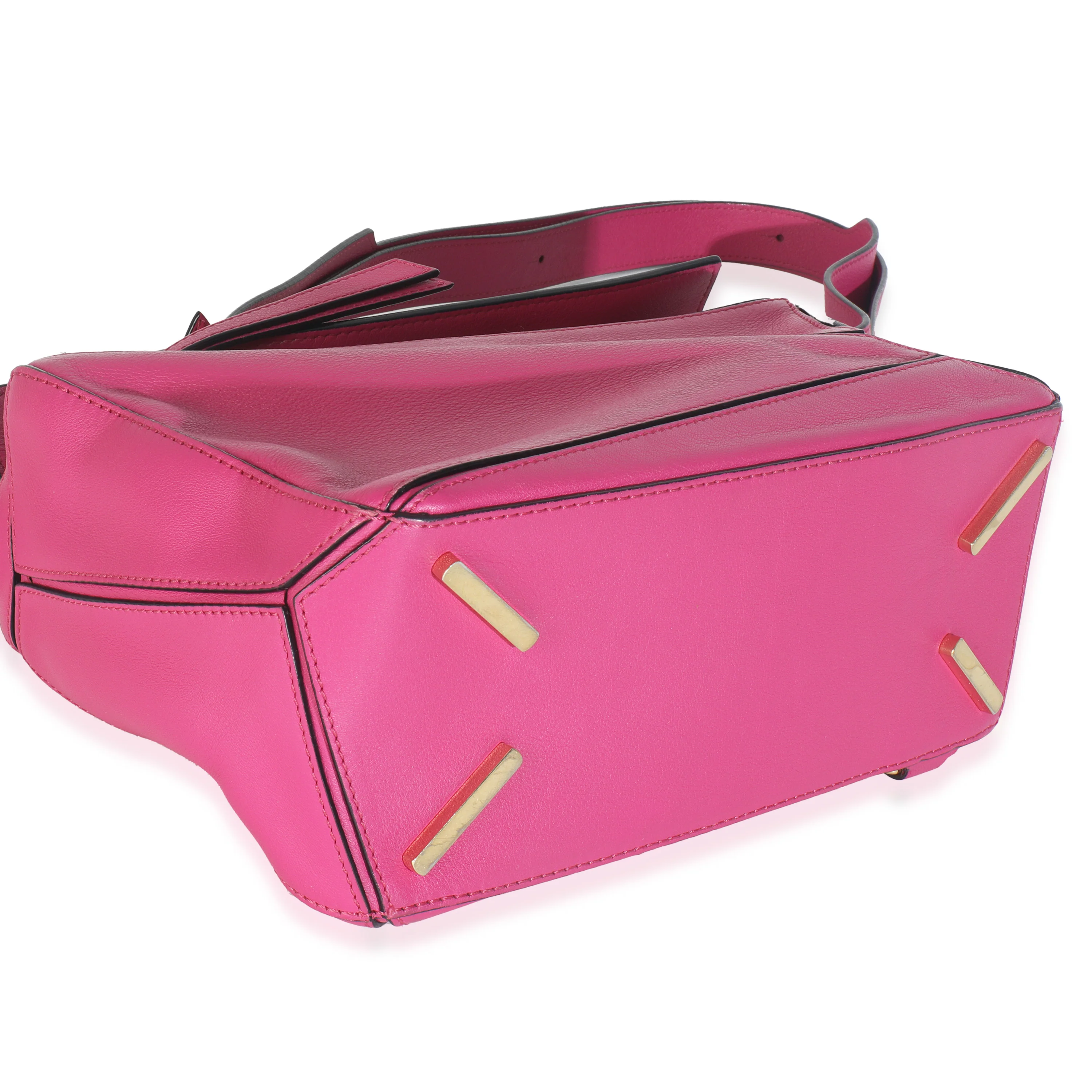 Pink Calfskin Small Puzzle Edge Bag - Image 4