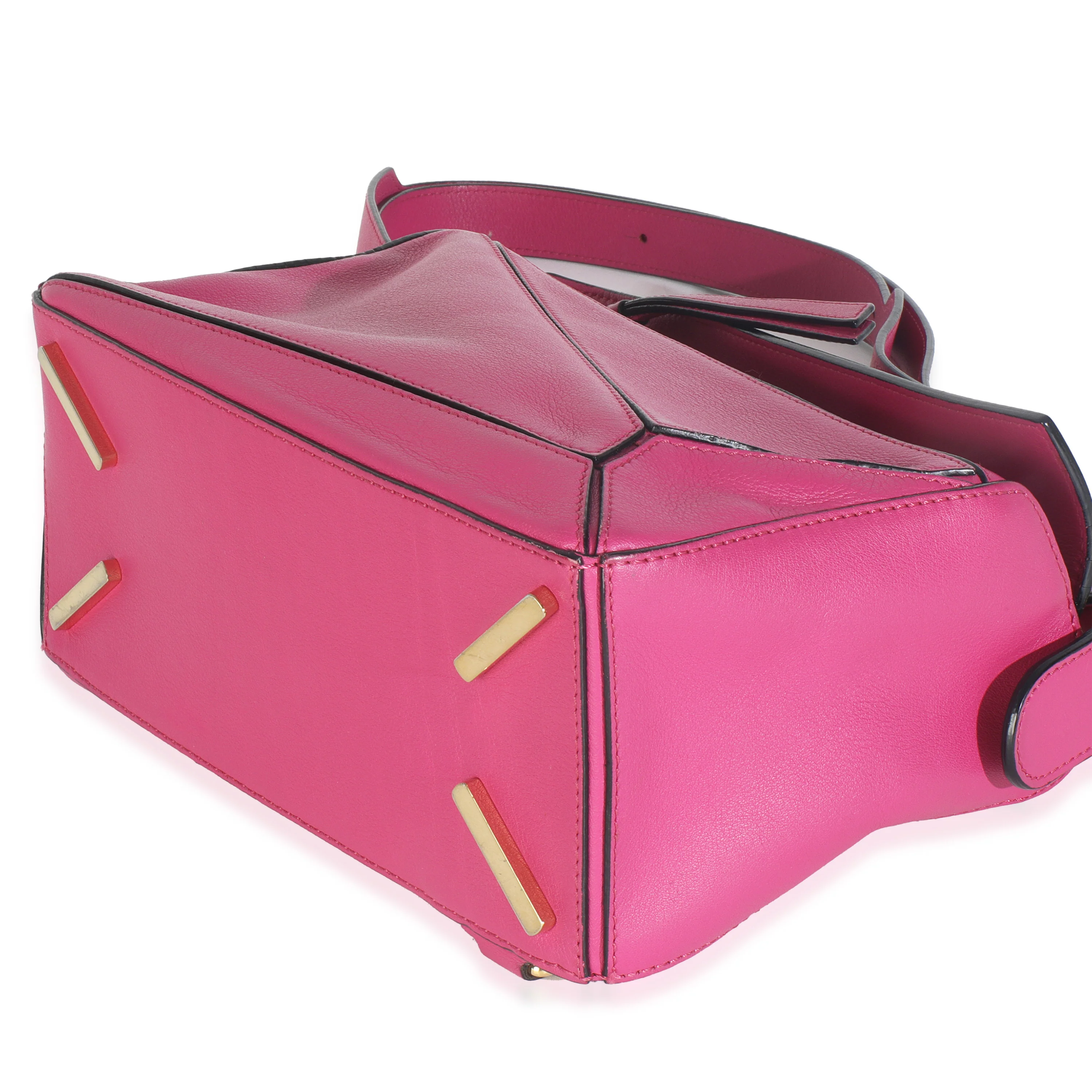 Pink Calfskin Small Puzzle Edge Bag - Image 5