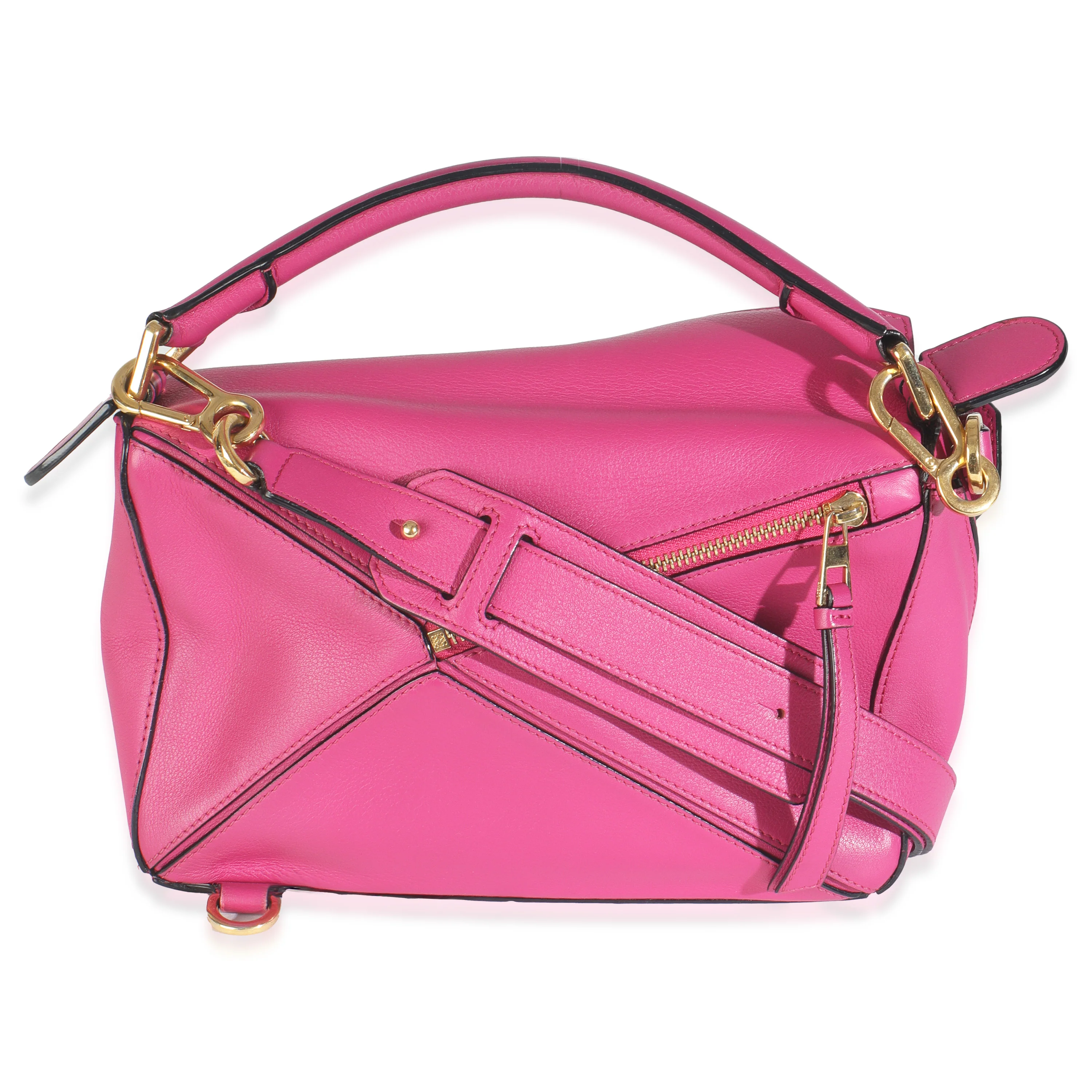 Pink Calfskin Small Puzzle Edge Bag - Image 8