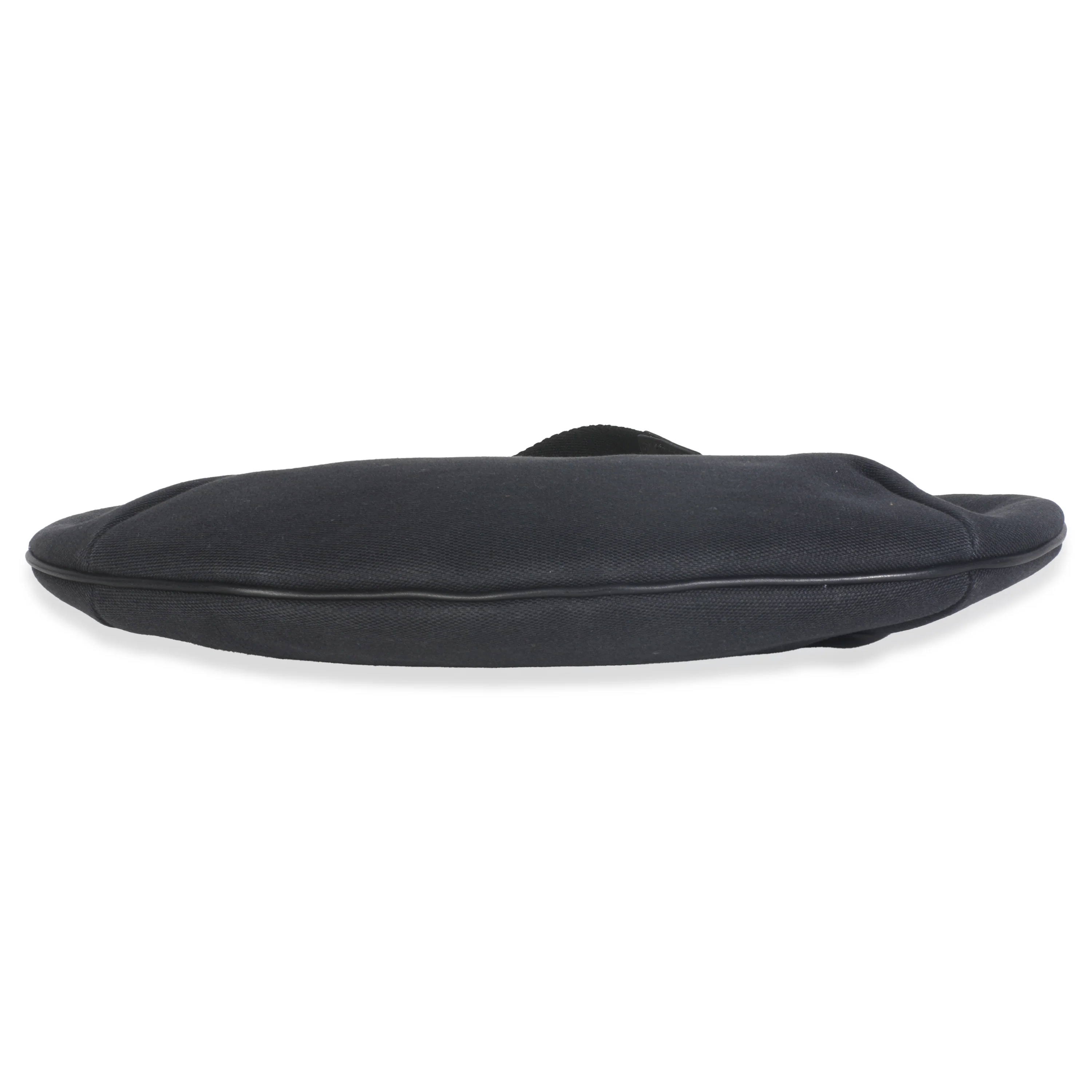 Vintage Black Canvas Half Moon Hobo - Image 5