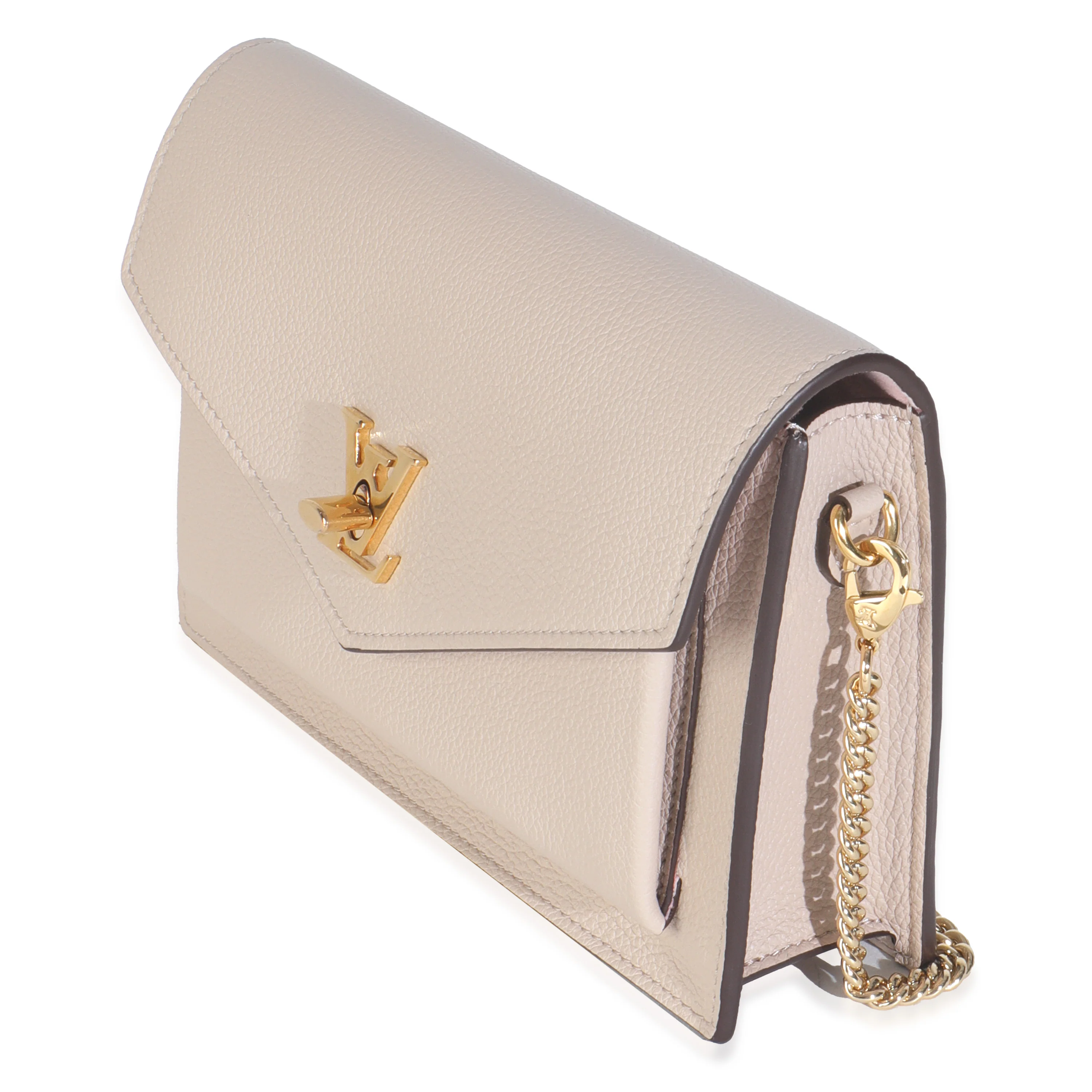 Greige Soft Calfskin My Lockme Chain Pochette - Image 2