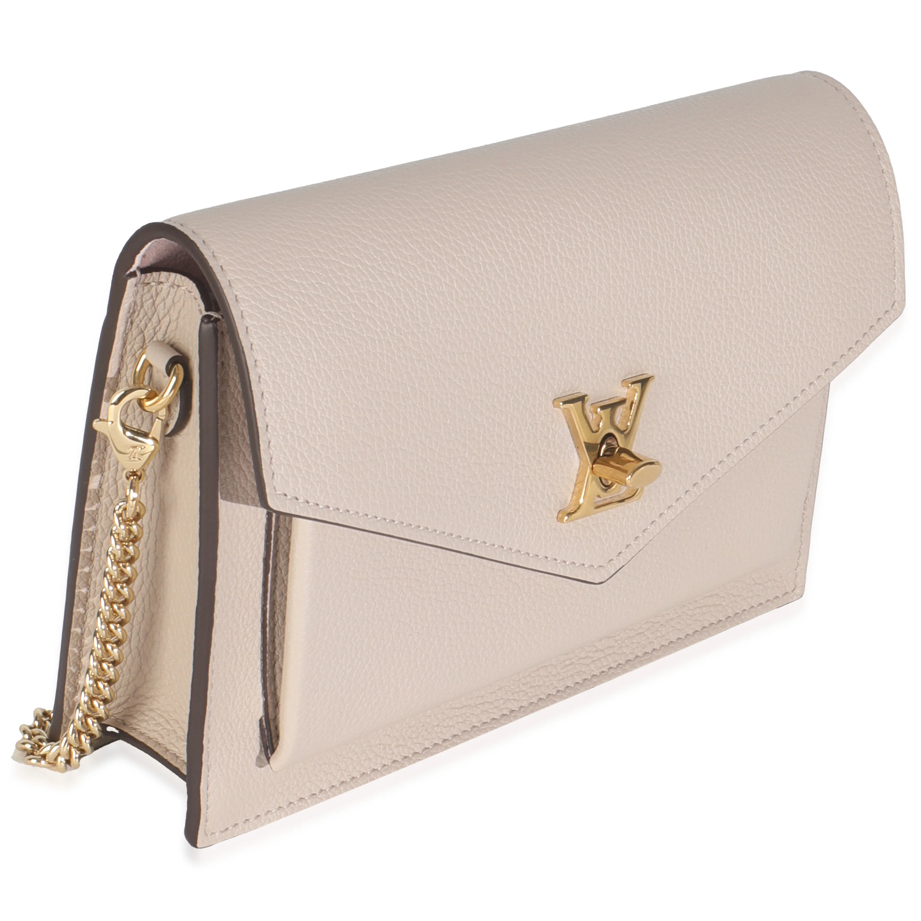 Greige Soft Calfskin My Lockme Chain Pochette - Image 3