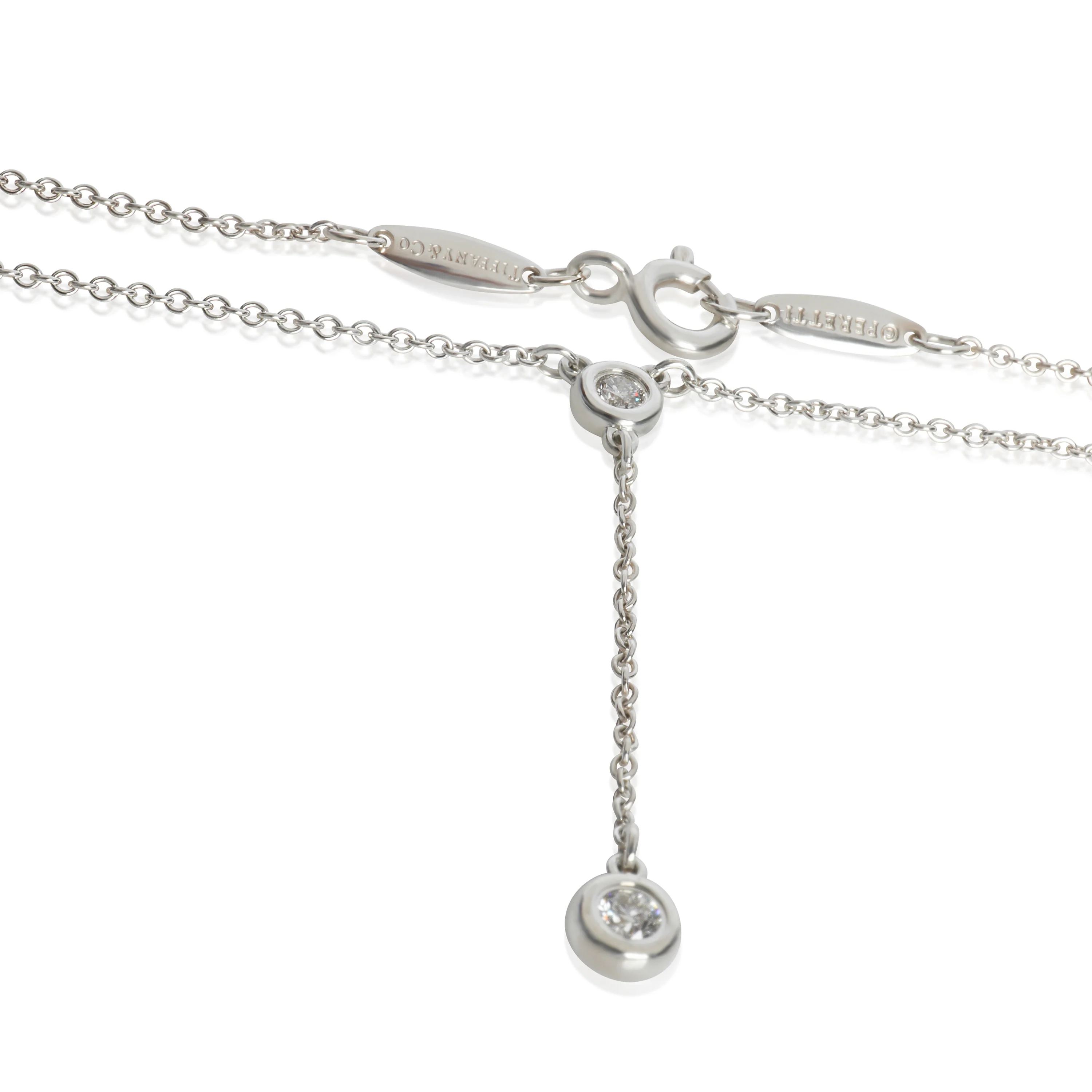 Sterling Silver Diamond Elsa Peretti Diamonds By The Yard Necklace - Image 2
