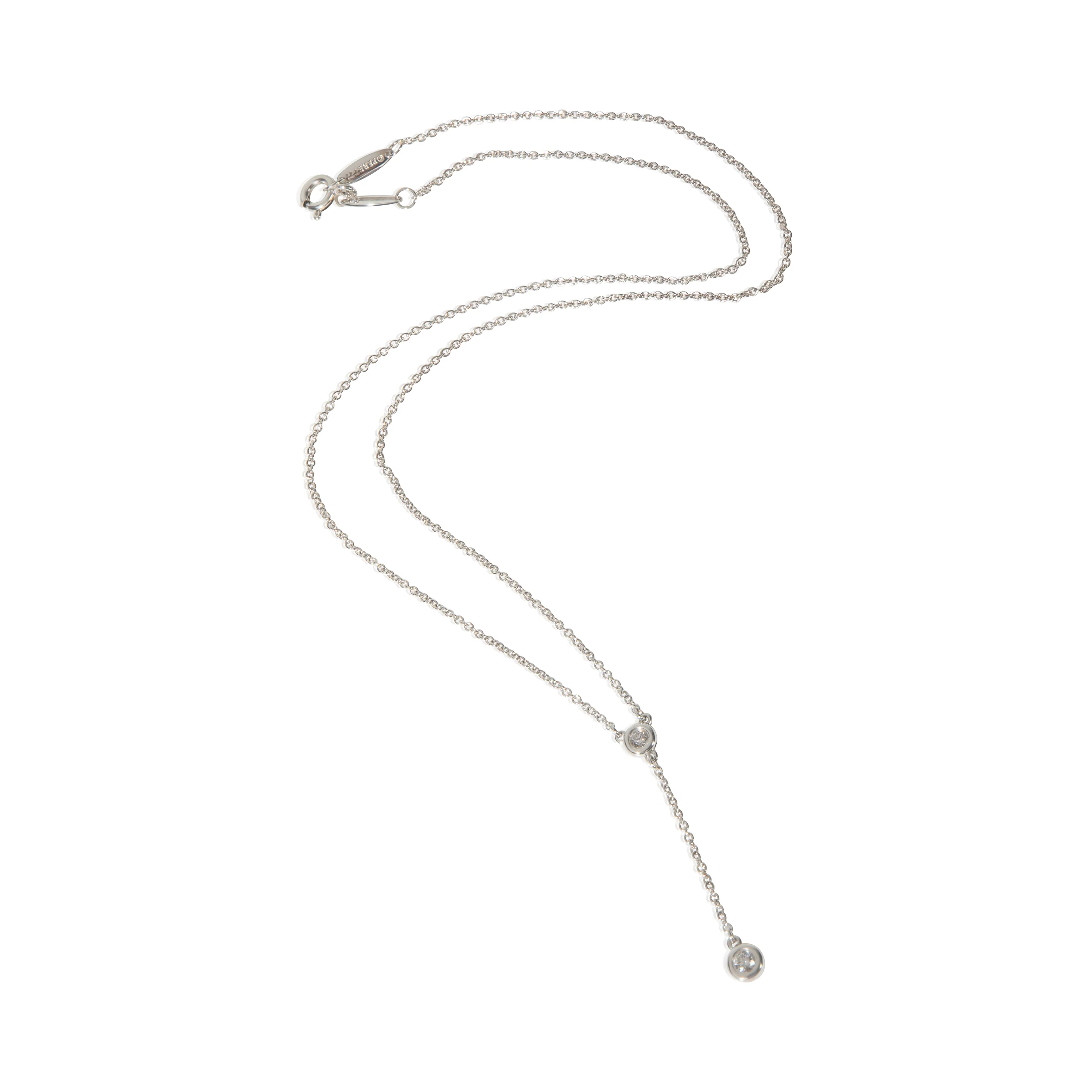 Sterling Silver Diamond Elsa Peretti Diamonds By The Yard Necklace - Image 3