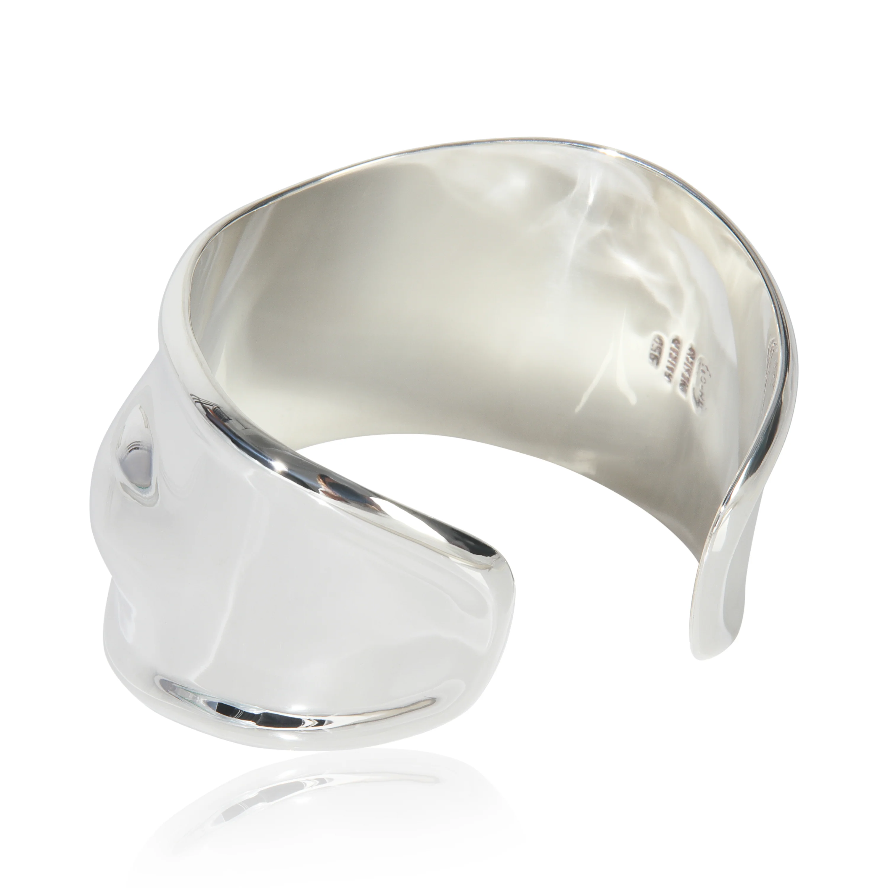 Sterling Silver Mexican Right Hand Bone Cuff Bracelet - Image 3